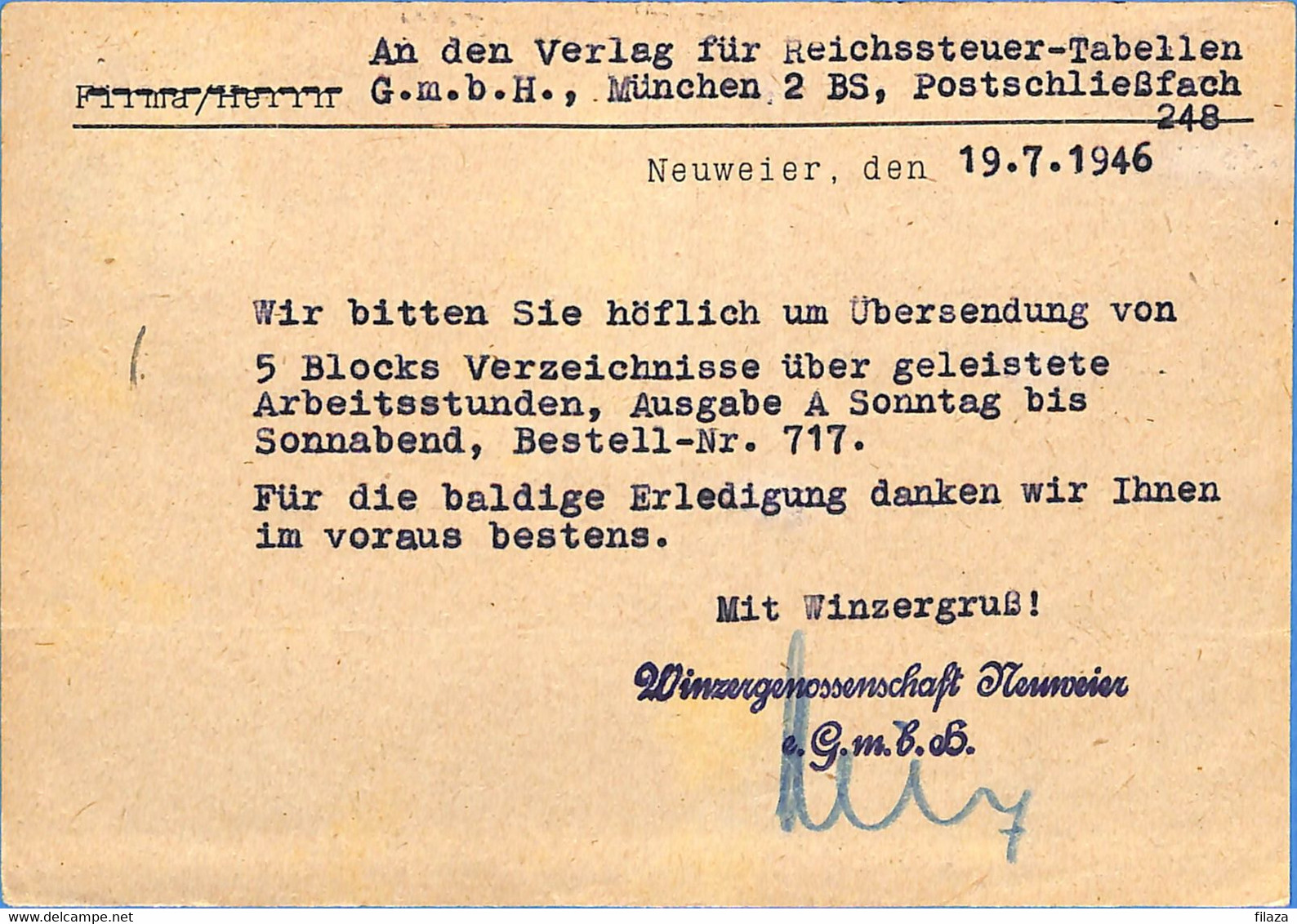 Allemagne Zone Française  1946  Lettre De  Steinbach    (G0723) - Autres & Non Classés