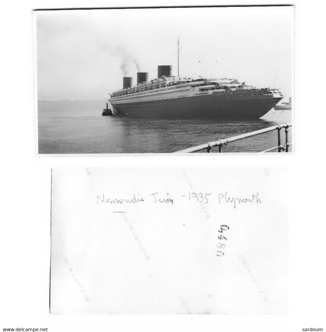 PAQUEBOT NORMANDIE  à PLYMOUTH- Juin 1935( Voyage Inaugural ) - Boats