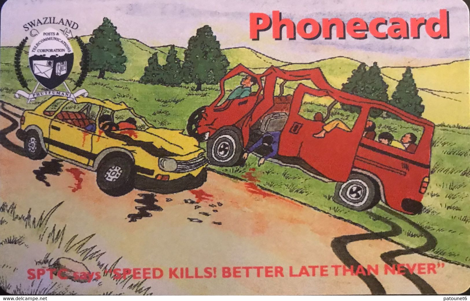 SWAZILAND  -  Phonecard  -  Speed Kills !  -  E 50 - Swaziland
