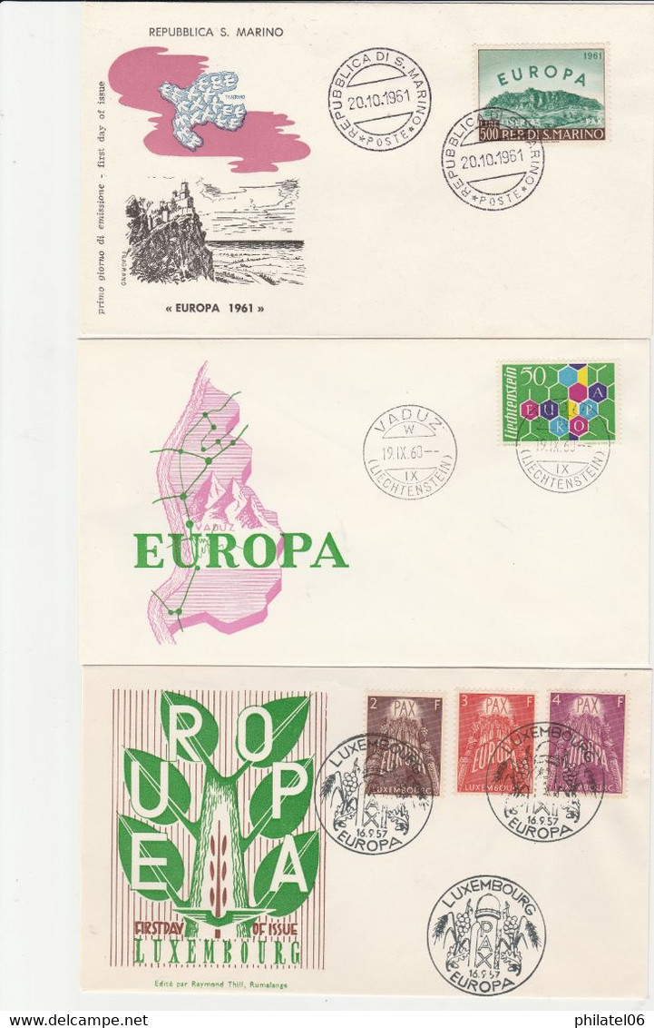 3 BONS FDC EUROPA  FORTE COTE - Sammlungen