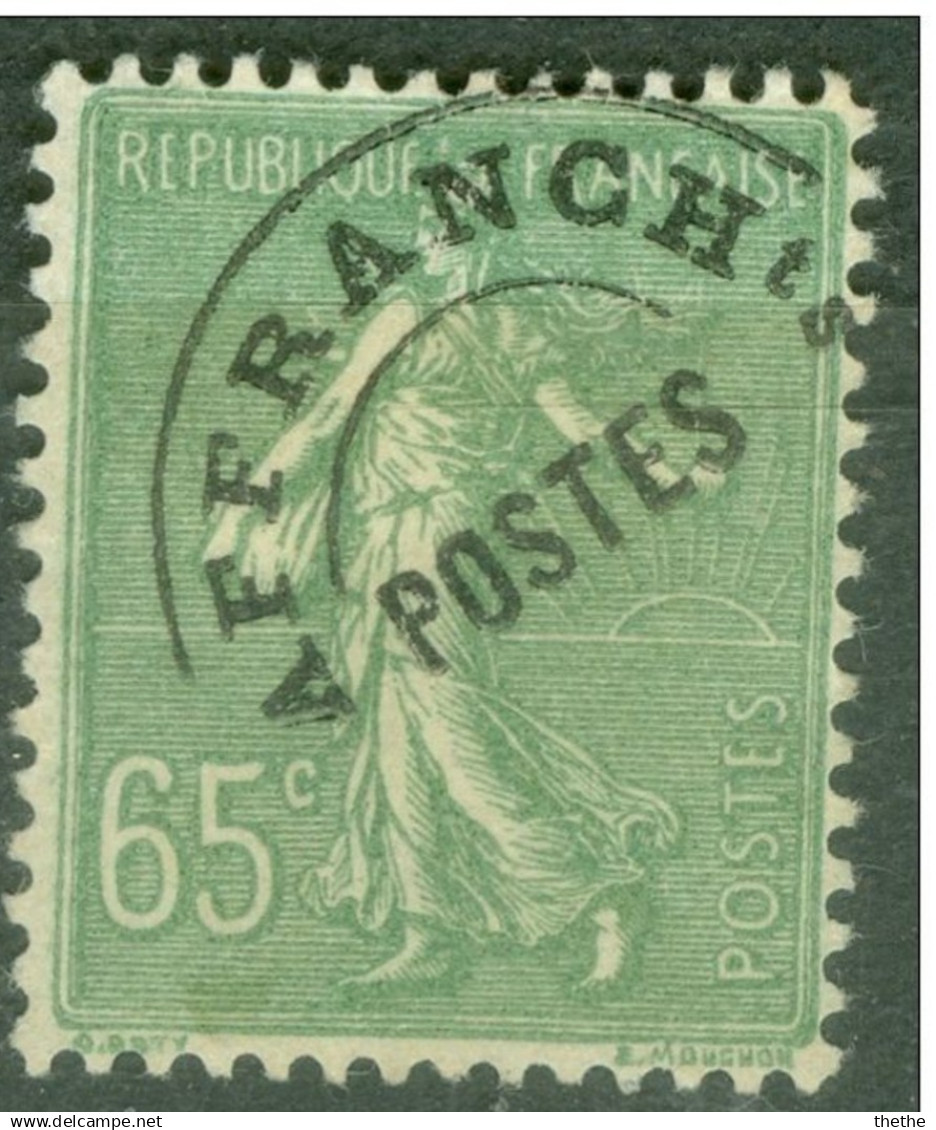 FRANCE -  Préo N° 49  : Semeuse 65c Olive - Gomme Intacte - 1893-1947