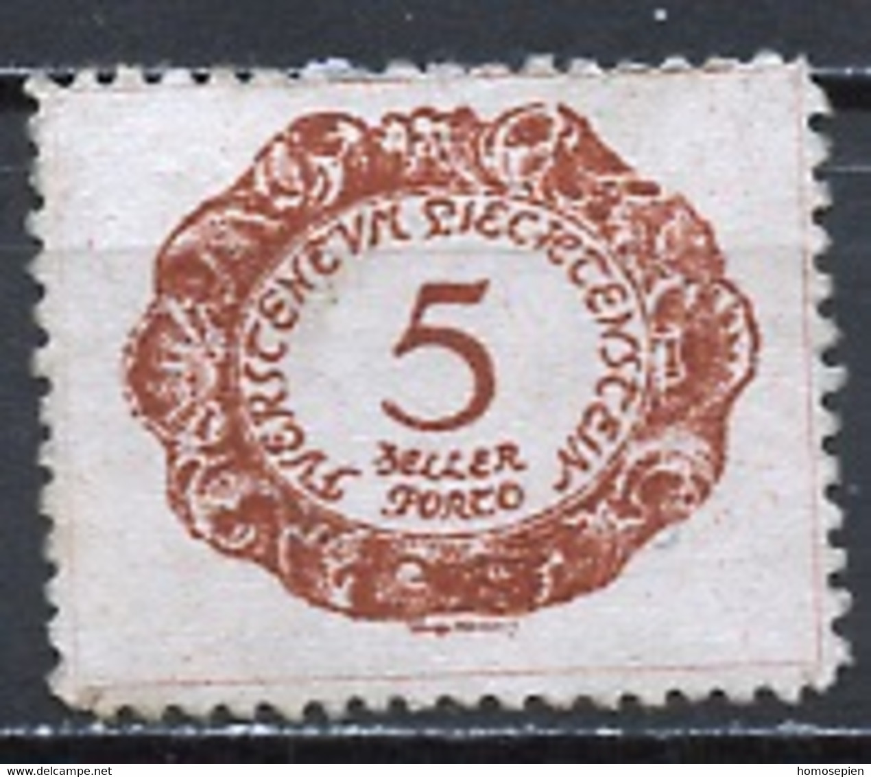 Liechtenstein Taxe 1920 Y&T N°T1 - Michel N°P1 Nsg - 5h Chiffre - Taxe