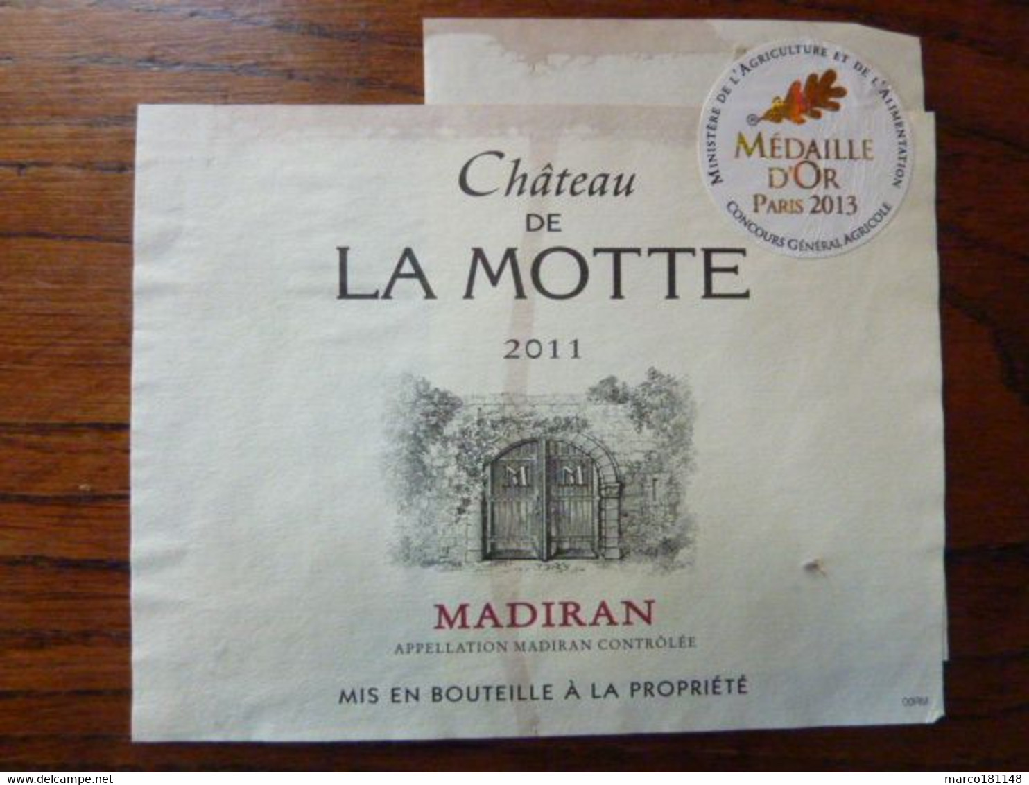 Château De LA MOTTE - 2011 - Madiran - Madiran