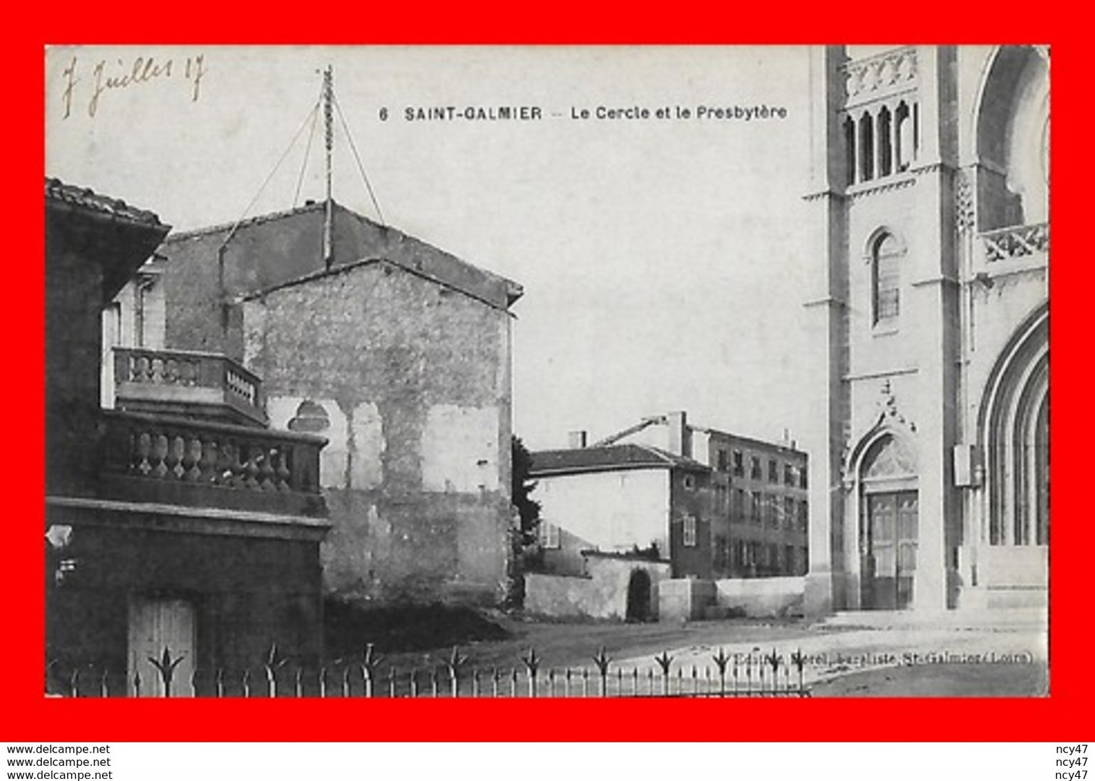 CPA (42) SAINT-GALMIER.  Le Cercle Et Le Presbytère...S2465 - Altri & Non Classificati