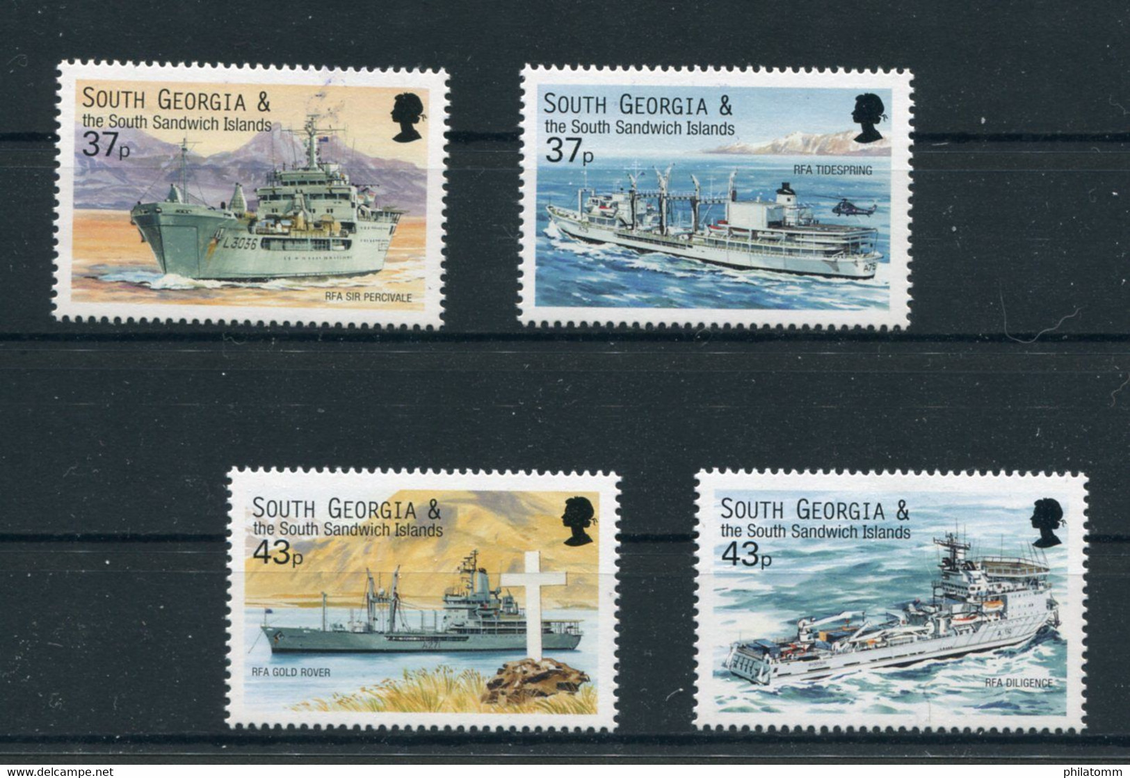 Südgeorgien - Mi.Nr. 323 / 326 - "Versorgungsschiffe" ** / MNH (aus Dem Jahr 2001) - Georgias Del Sur (Islas)