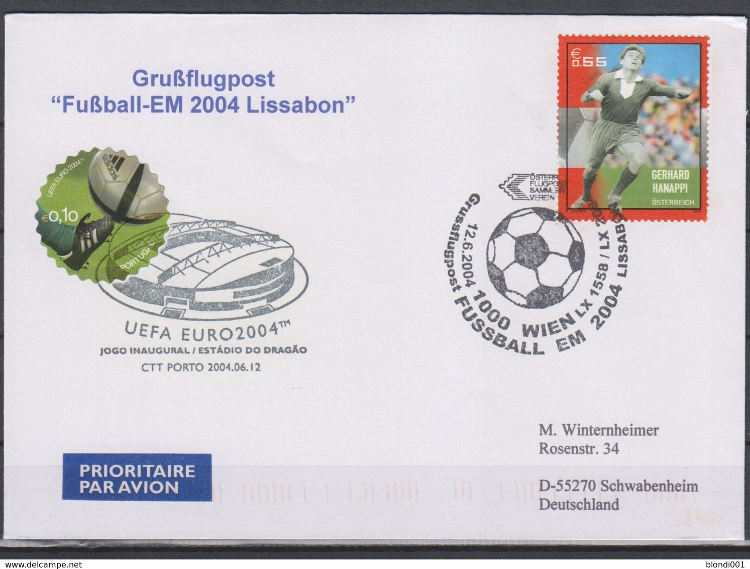 Soccer European Cup 2004 - Football - AUSTRIA - FDC Cover - Eurocopa (UEFA)