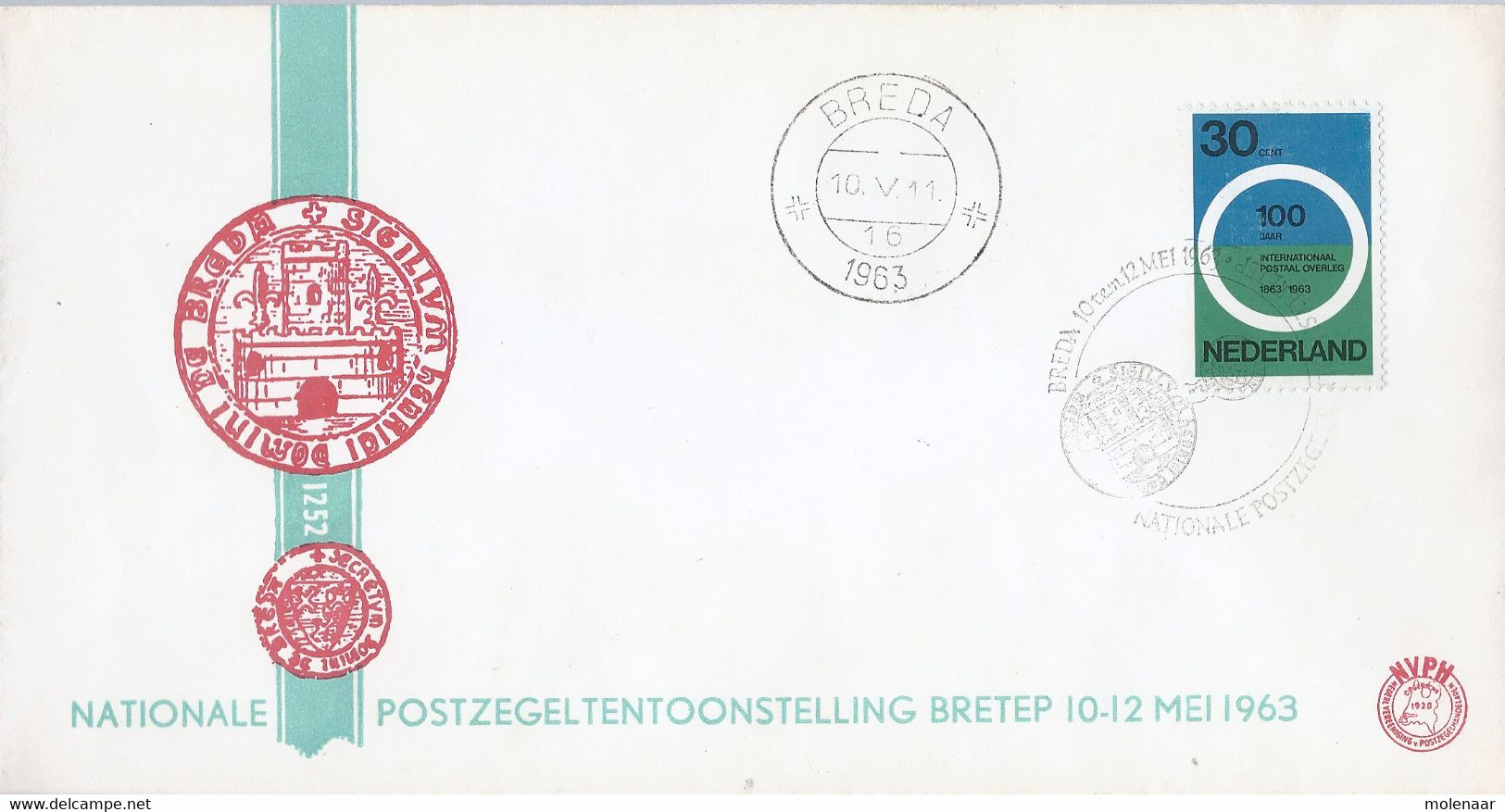 Nederland Enveloppe Tgv. Bretep 10-12 Mei 1963 (409) - Non Classés