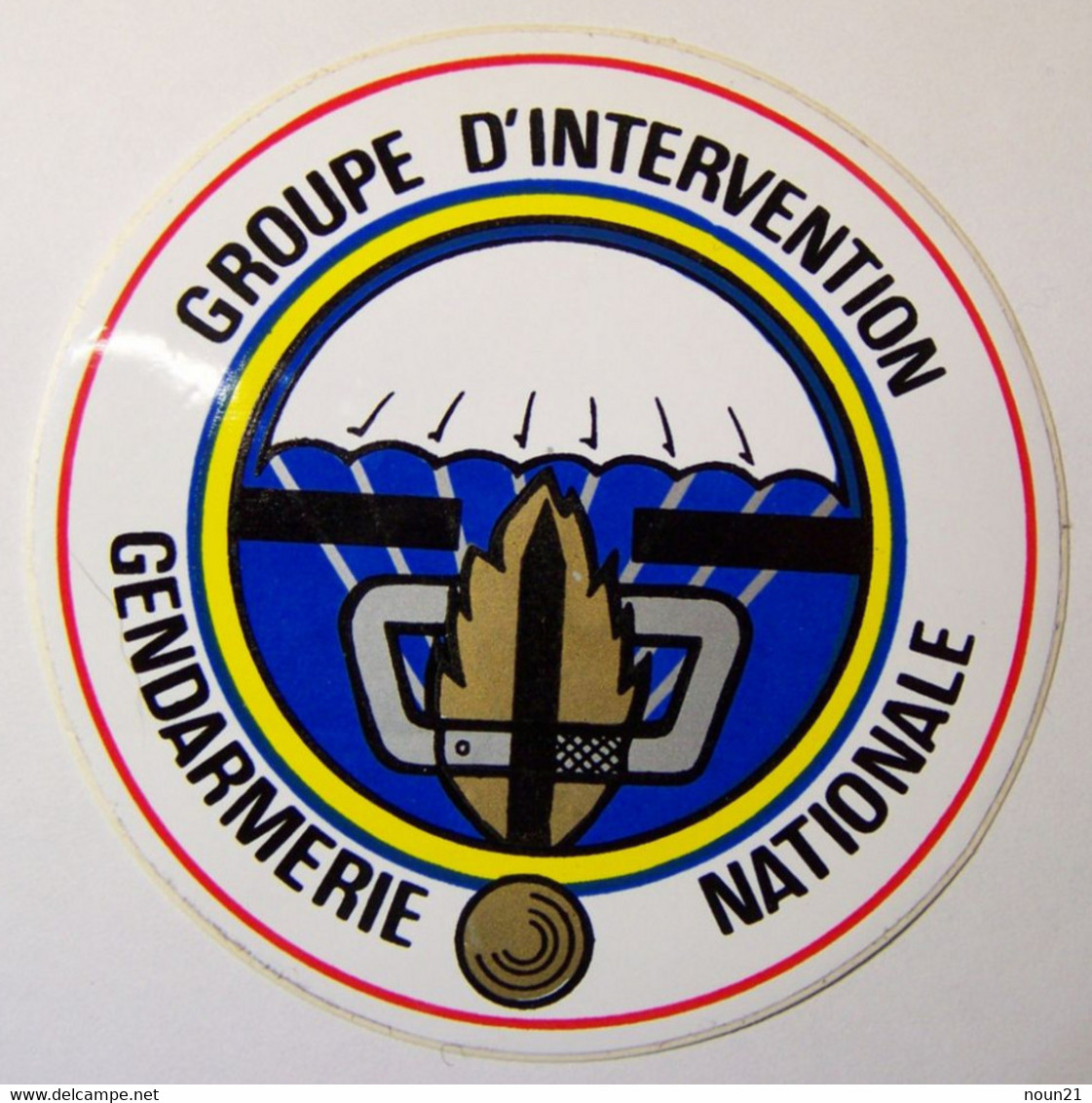 Autocollant Groupe D' Intervention De La Gendarmerie Nationale - Policia