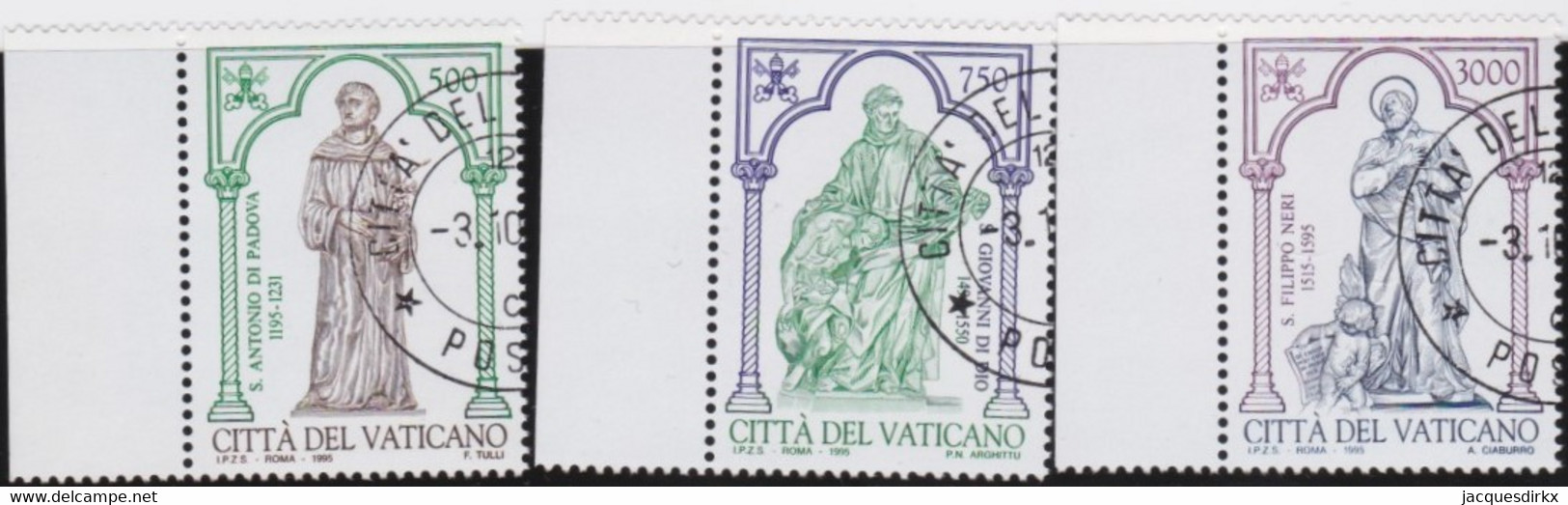 Vatican   .   Y&T   .    1020/1022      .      O     .    Cancelled  .   /   .  Oblitéré - Usati