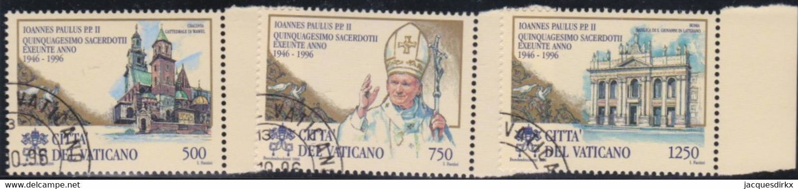 Vatican   .   Y&T   .    1043/1045      .      O     .    Cancelled  .   /   .  Oblitéré - Usati