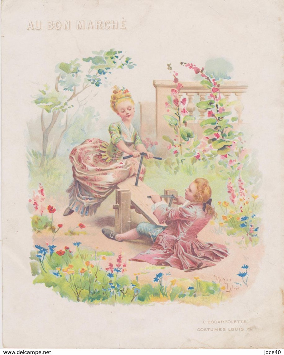 Ensemble De 4 Chromos Jeux D'enfants, Costumes Historiques, Illustrateur Martine Leloir - Au Bon Marché