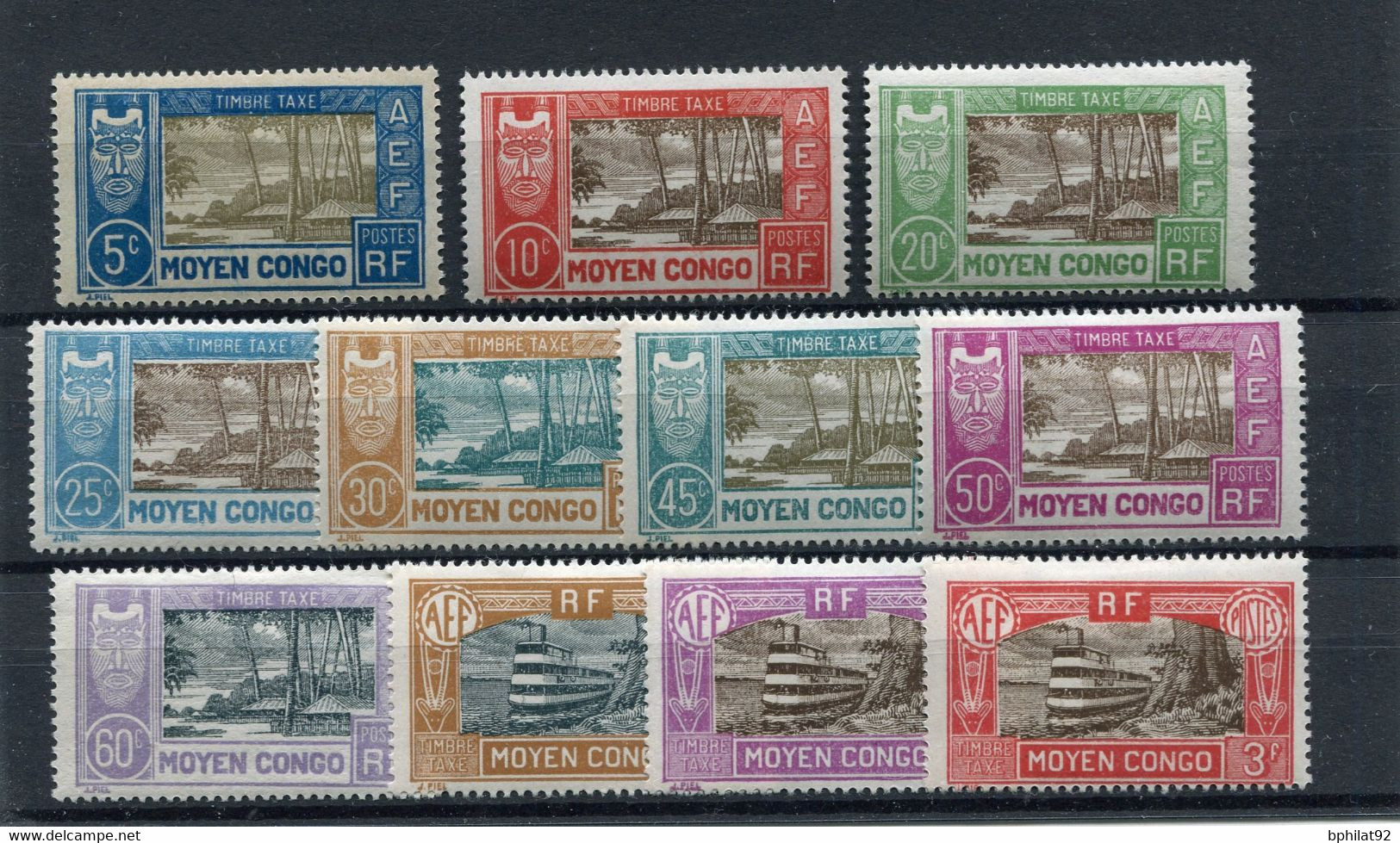 !!! PRIX FIXE : CONGO, SERIE DE TAXES N°12/22 NEUVES * - Unused Stamps
