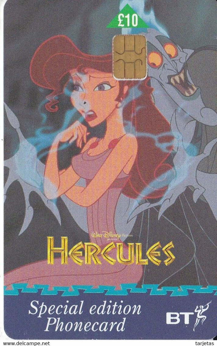 TARJETA DEL REINO UNIDO DE HERCULES (DISNEY) - BT Promotionnelles