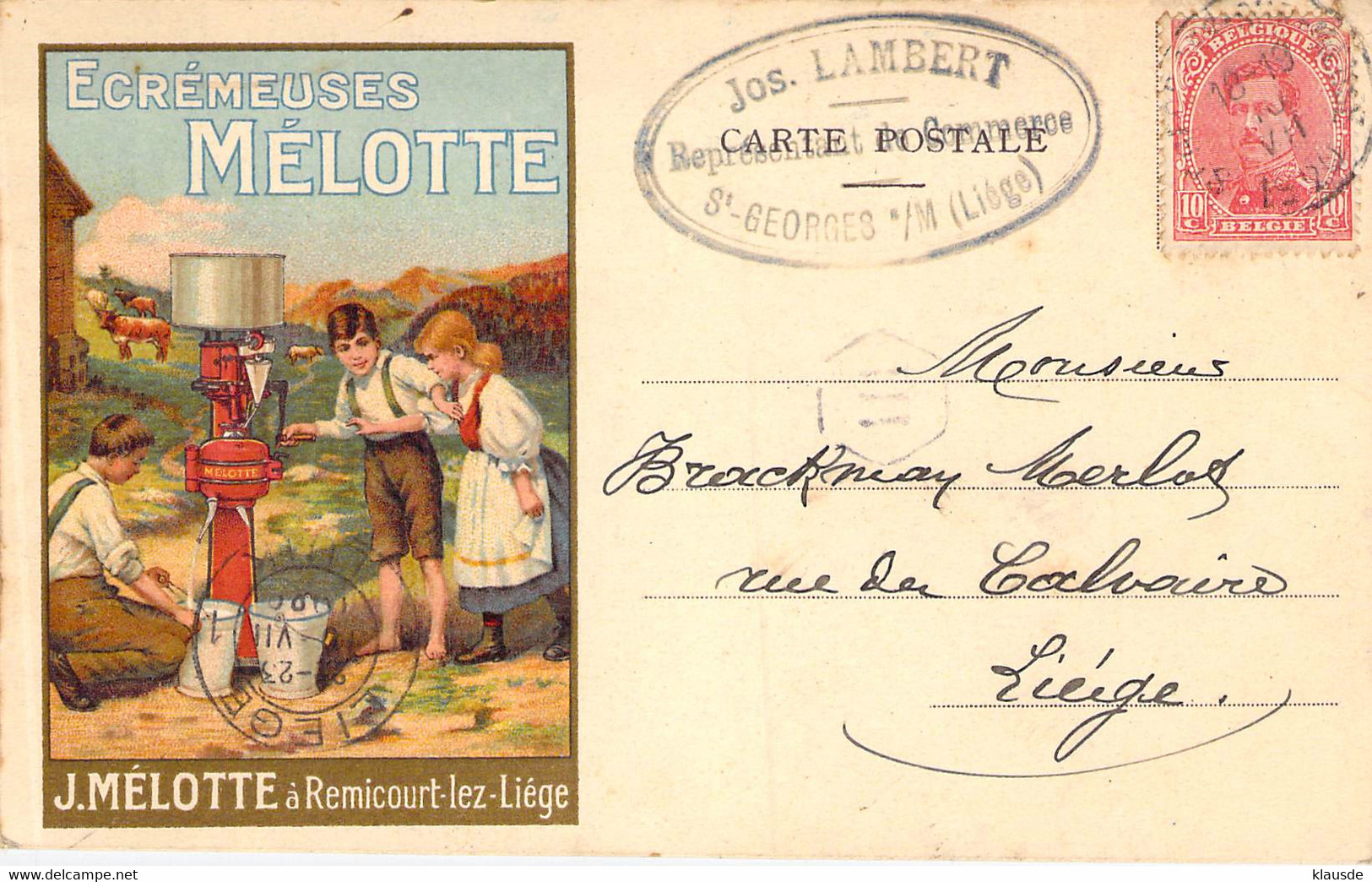 Liege - Ecremeuses Melotte 1920 - Andere & Zonder Classificatie