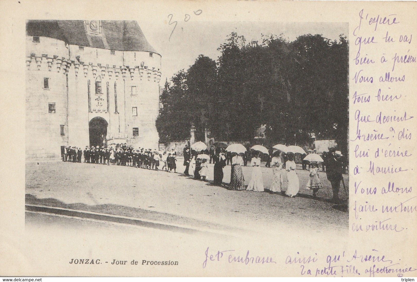 Jonzac - Jour De Procession - Rare - Jonzac