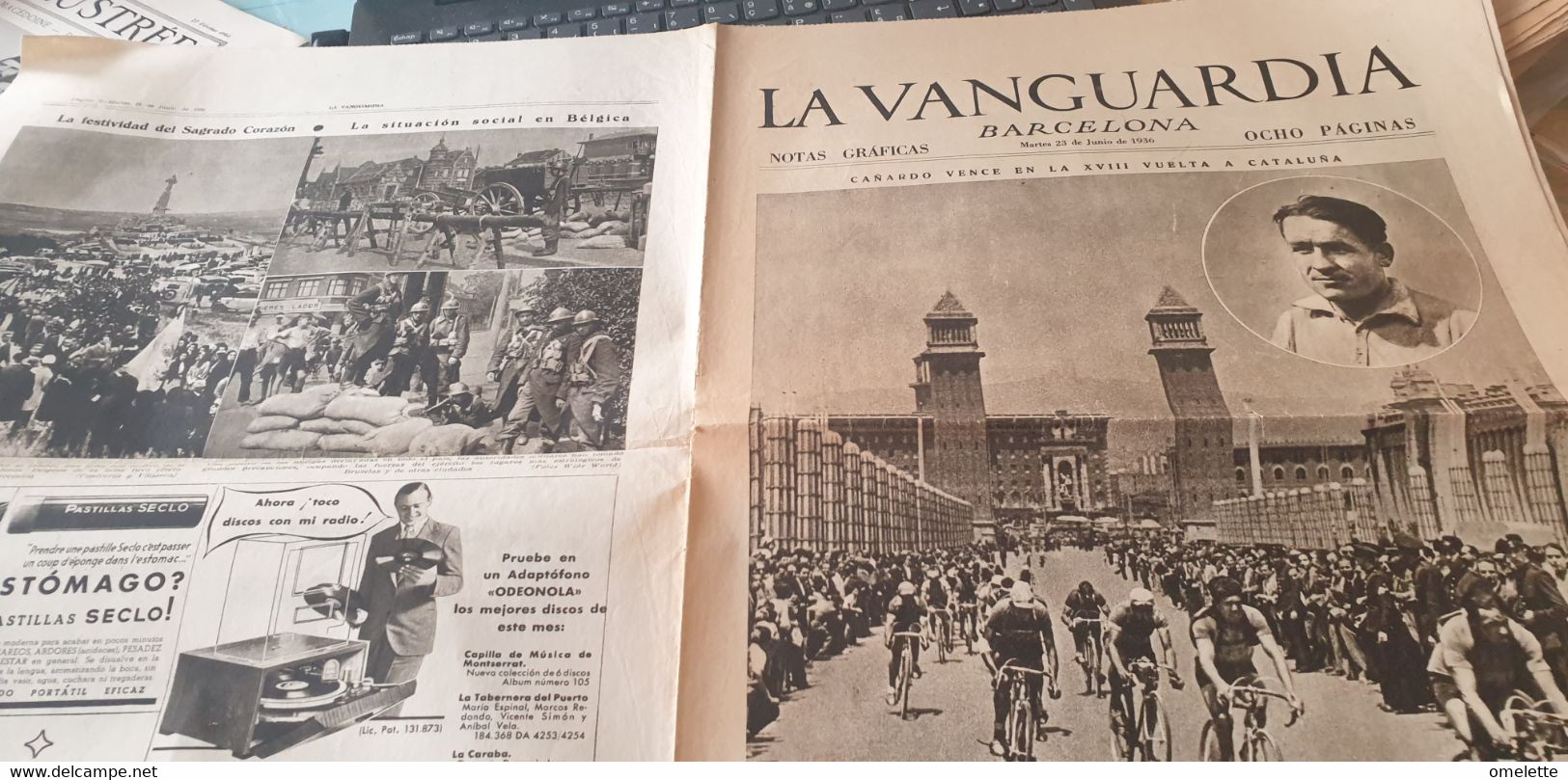 LA VANGUARDIA BARCELONE /18 VUELTA CATALUNA CANARDO/MISS FRANCIA 1936 - Ohne Zuordnung