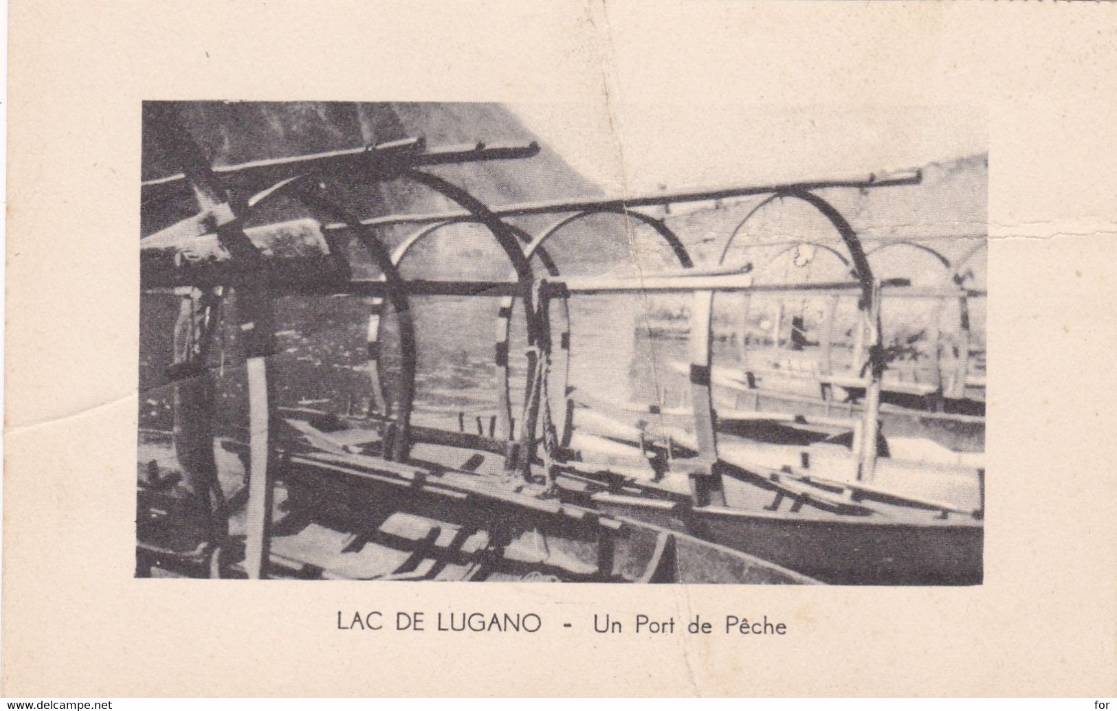 Suisse : TI Tessin : Lac De Lugano : Un Port De Pêche : Collection Des Laboratoires BADEL - Valence - Drôme : - Lugano