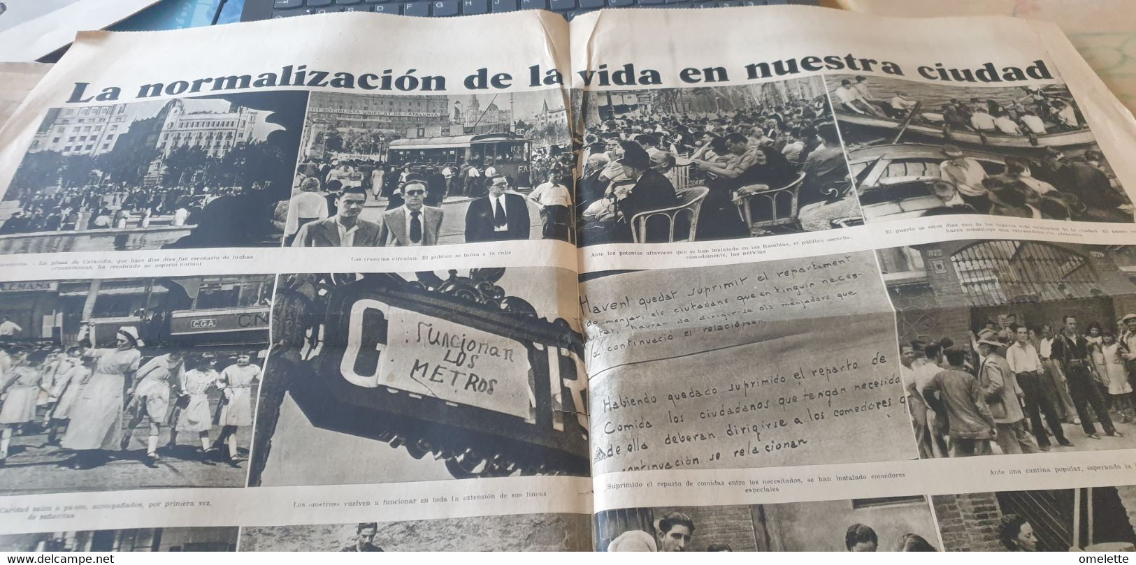 LA VANGUARDIA BARCELONE /LAS RAMBLAS AVIACION//ZARAGOZA /NORMALIZACION DE LA VIDA EN NUESTRA CIUDAD - Sin Clasificación