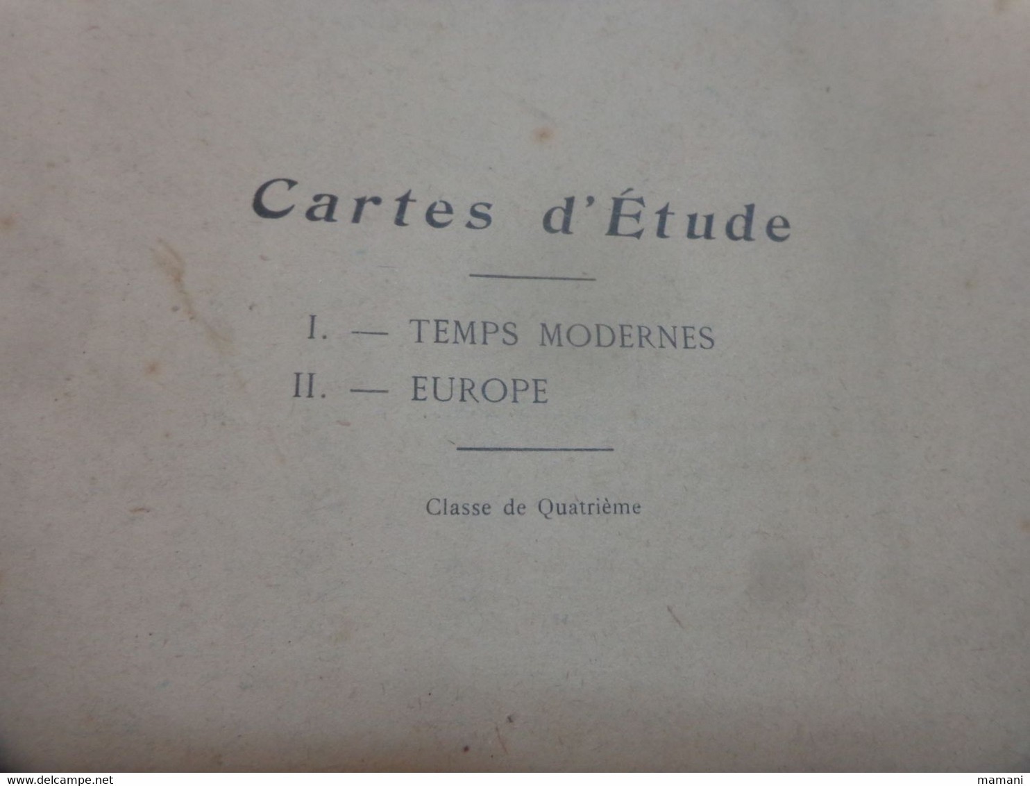 Cartes D'etude Pour Servir L'enseignement De L'histoire Et De La Geographie - Non Classés