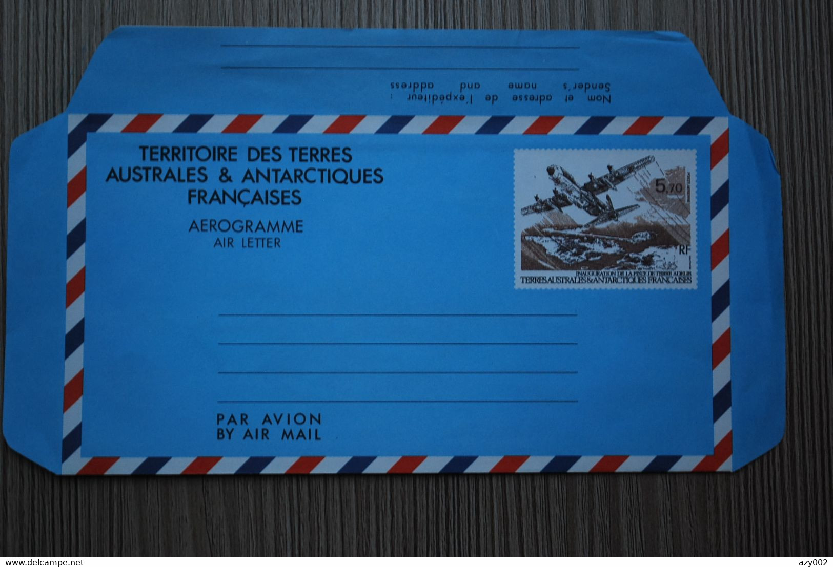 T.A.A.F. - 1993 - Aérogramme - Inauguration De La Piste De Terre Adélie - Entier Avec Timbre Poste Aérienne - Entiers Postaux