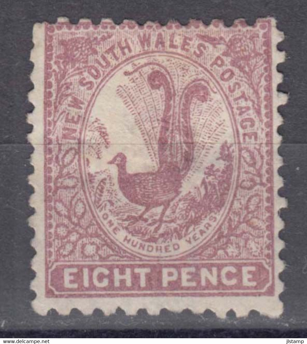 Australia New South Wales 1888 Lyrebird Stamp 8P,Scott# 81,OG MH - Mint Stamps