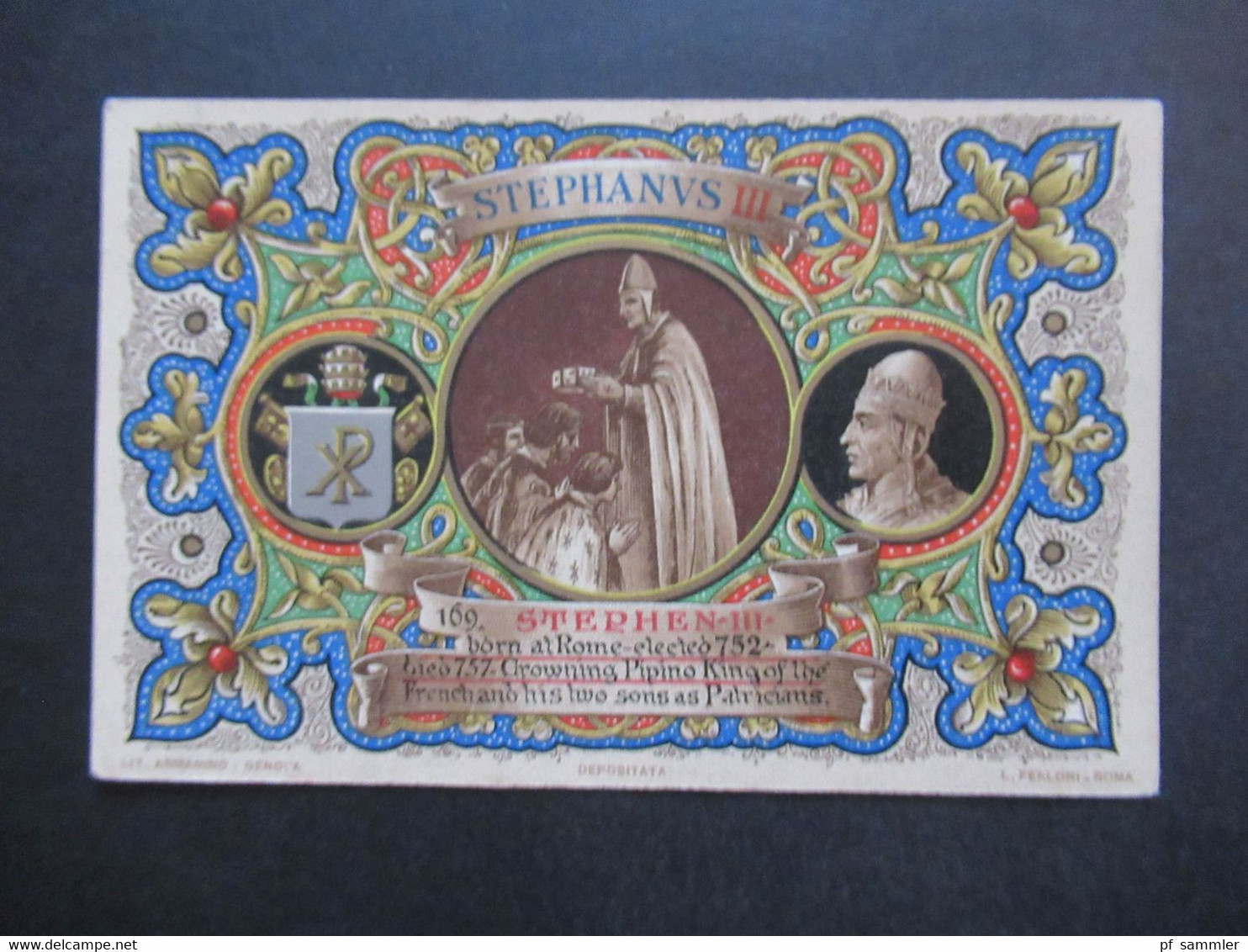 AK Posten 69 Stück Lithografie / Litho um 1903 verschiedene Päpste Relgion / Vatican tolle Motive Hoher Wert!! 1x Perfin