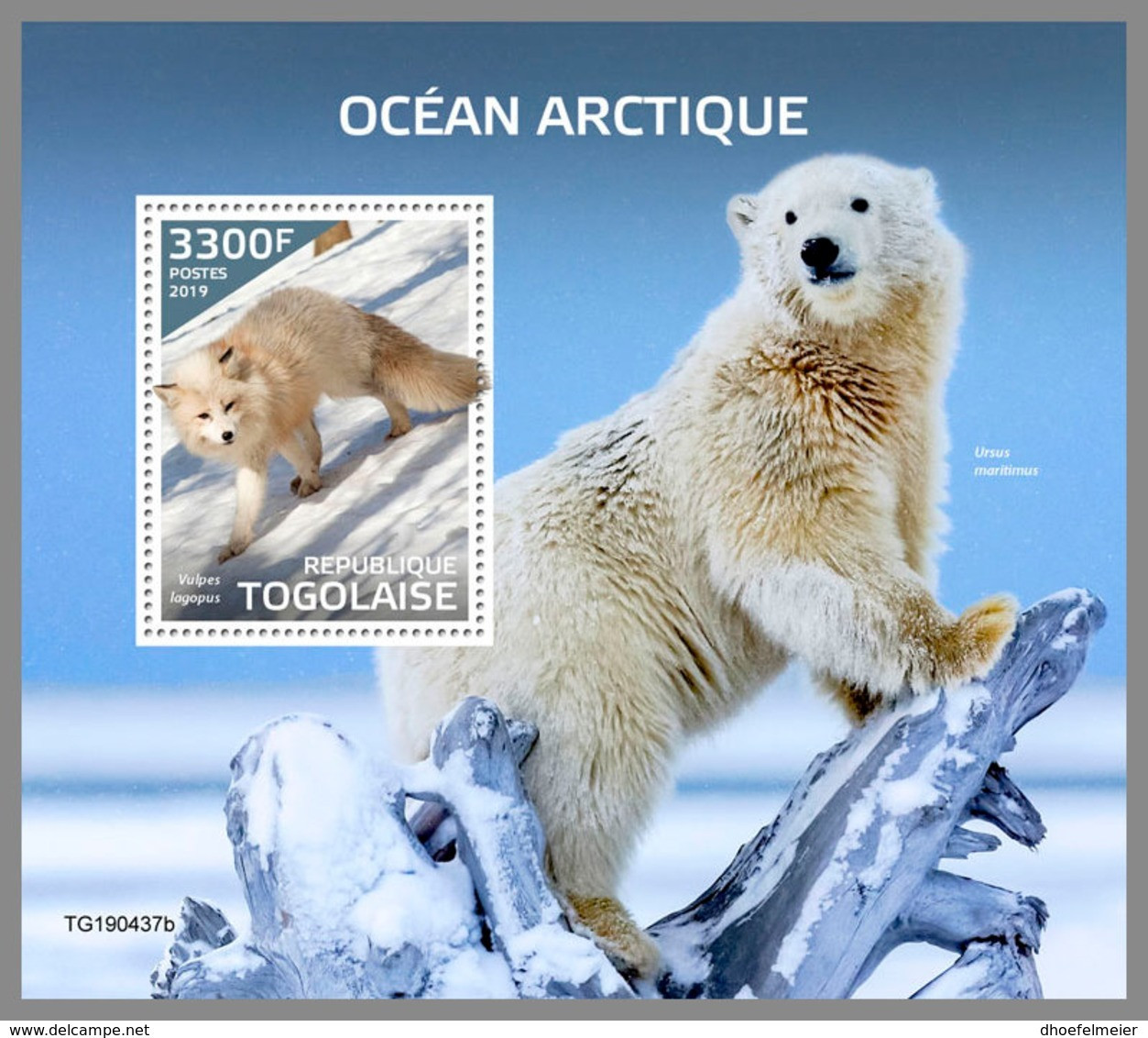 TOGO 2019 MNH Arctic Oceans Arktische Tierwelt Ocean Arctique S/S - OFFICIAL ISSUE - DH1946 - Arctic Wildlife