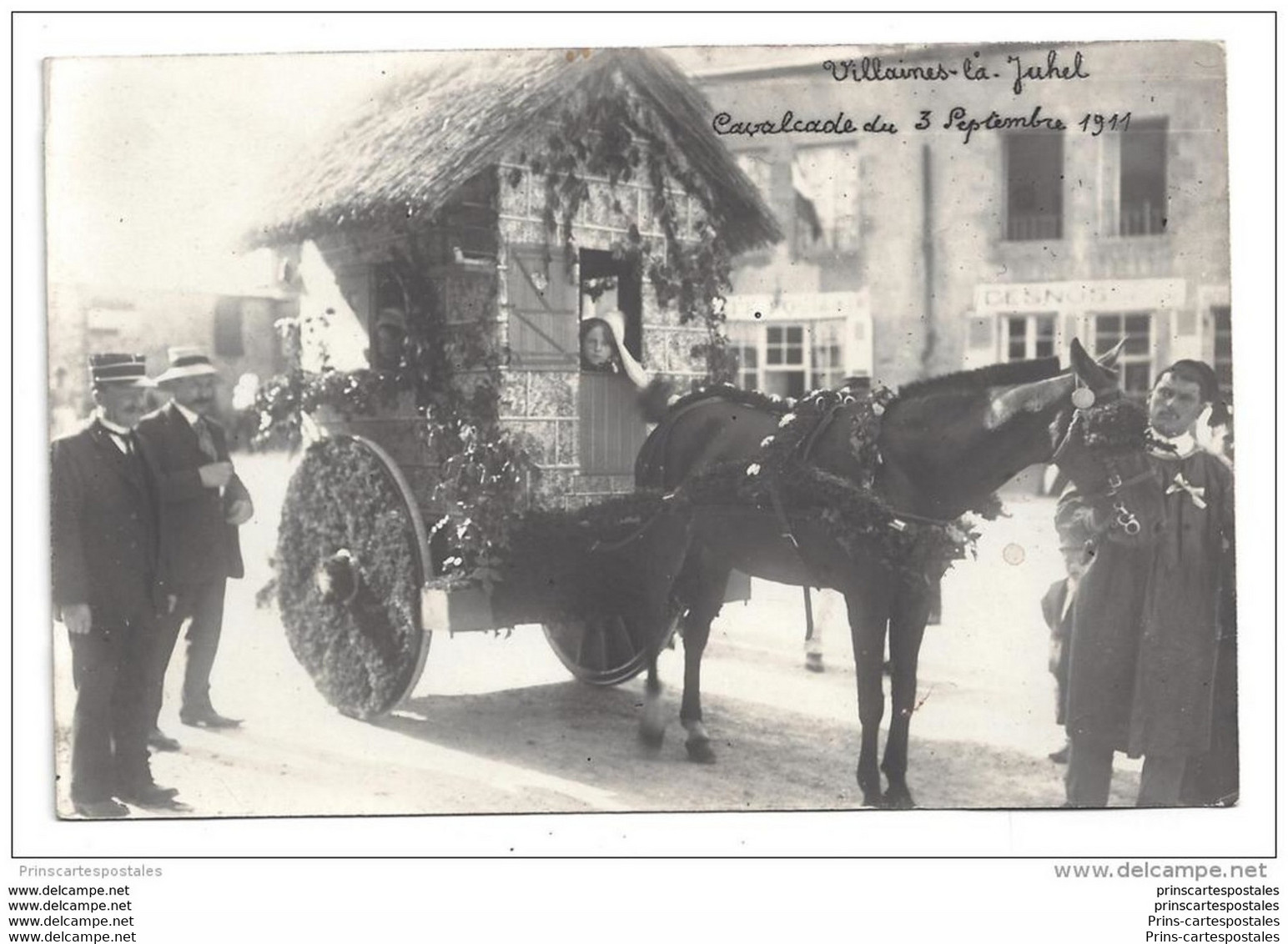 CPA 49 Carte Photo Villaines La Juhel Cavalcade Du 3 Septembre 1911 - Villaines La Juhel