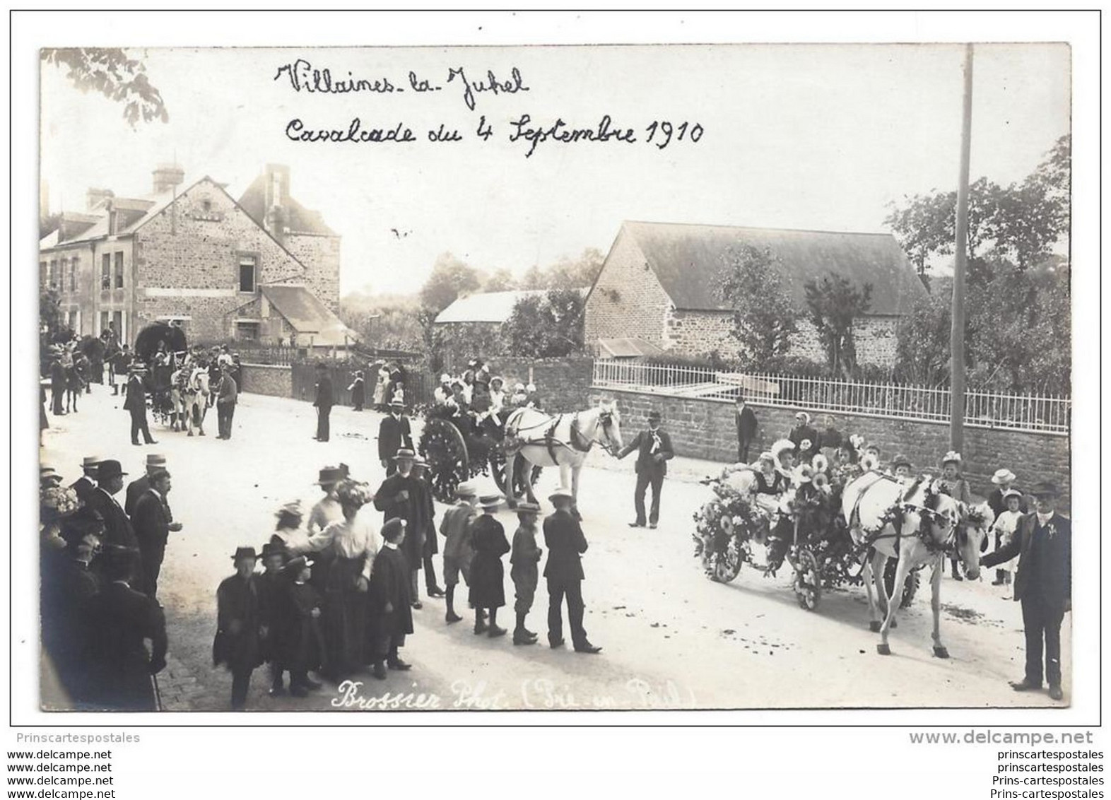 CPA 49 Carte Photo Villaines La Juhel Cavalcade Du 4 Septembre 1910 - Villaines La Juhel