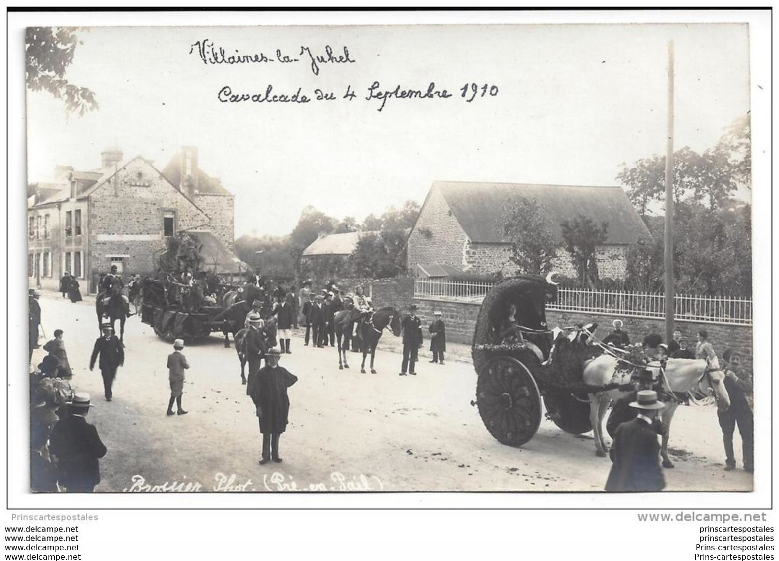 CPA 49 Carte Photo Villaines La Juhel Cavalcade Du 4 Septembre 1910 - Villaines La Juhel