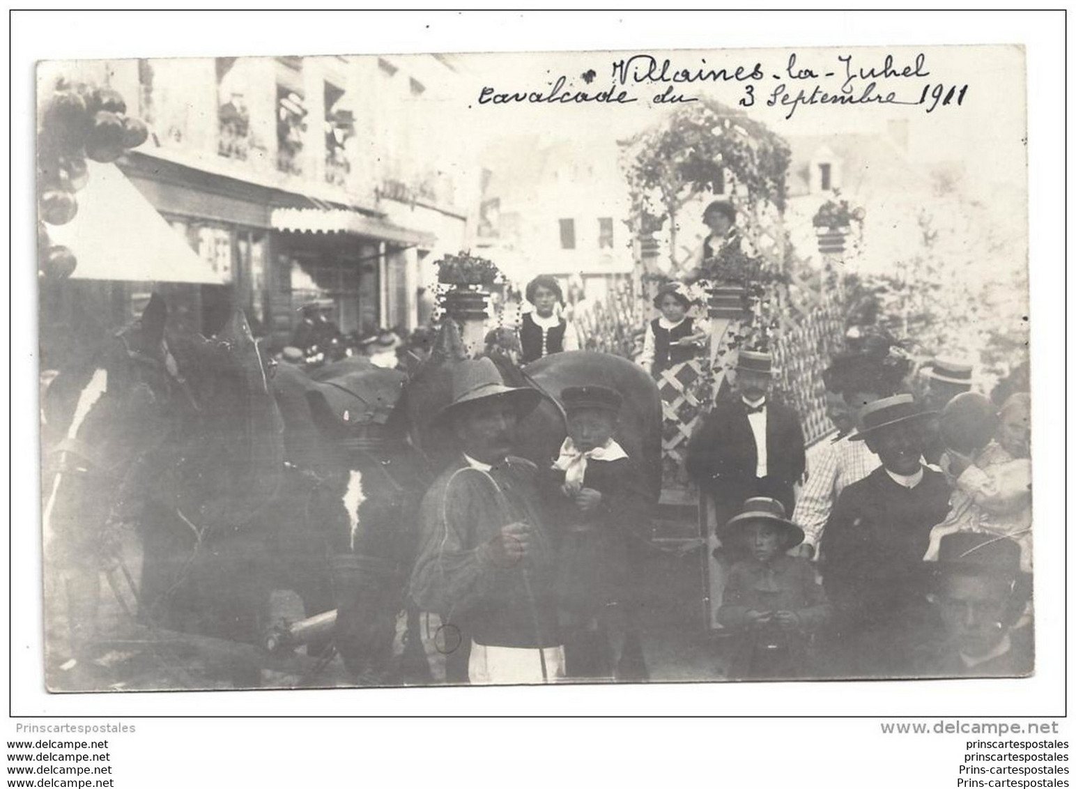 CPA 49 Carte Photo Villaines La Juhel Cavalcade Du 3 Septembre 1911 - Villaines La Juhel