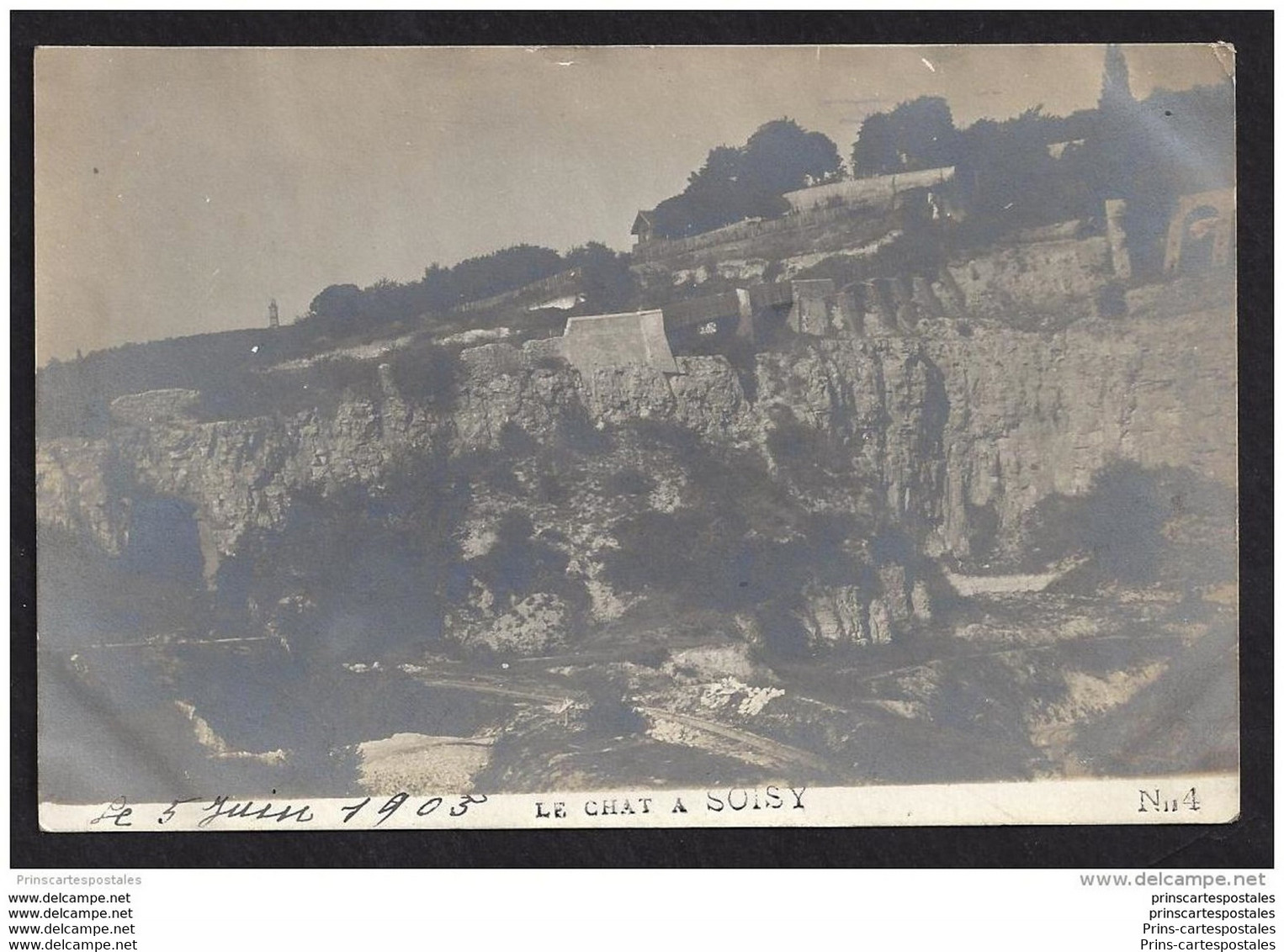 CPA 95 Carte Photo Soisy Sous Montmorency Les Carrieres Le Chat - Soisy-sous-Montmorency