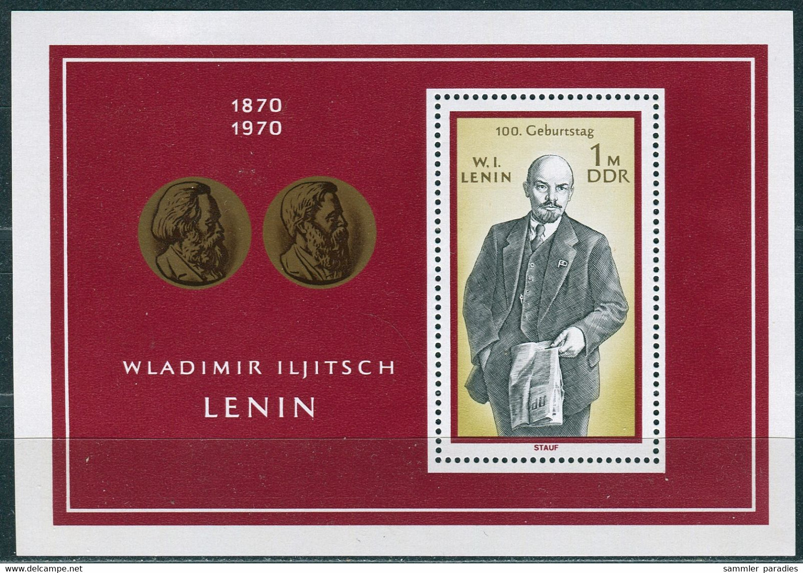 DDR - Mi 1562 ✶✶ - 1M                Lenin - Ongebruikt