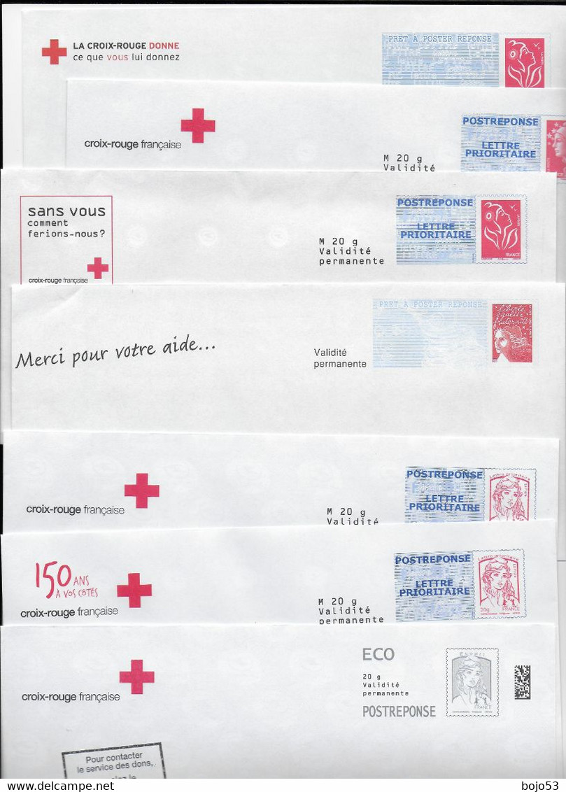 CROIX ROUGE  -  Creteil Et Lille    Lot De 7 Enveloppes Différentes - PAP: Sonstige (1995-...)