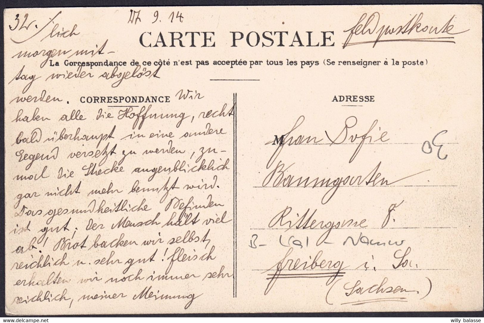 +++ CPA - ASSESSE - Avenue De La Gare - Hôtel - Café De L'Industrie - Ecrite En Septembre 1914   // - Assesse