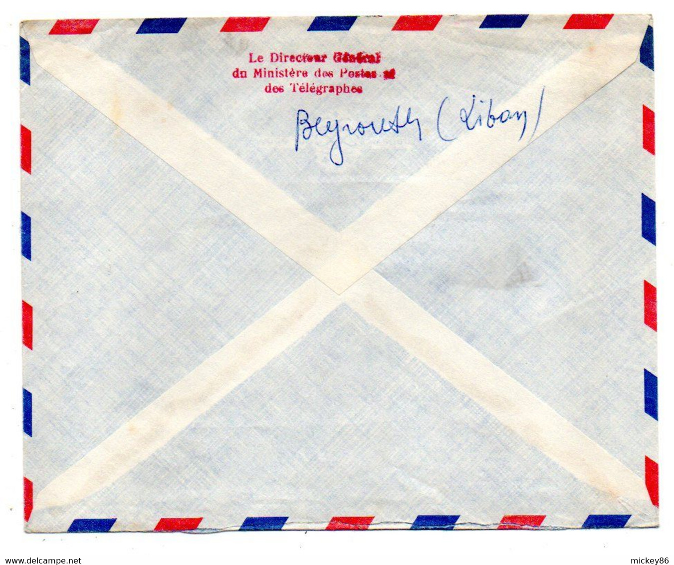LIBAN -1960--Lettre De BEYROUTH  Pour St DENIS (France)...timbre Seul Sur Lettre....cachets.........à Saisir - Liban