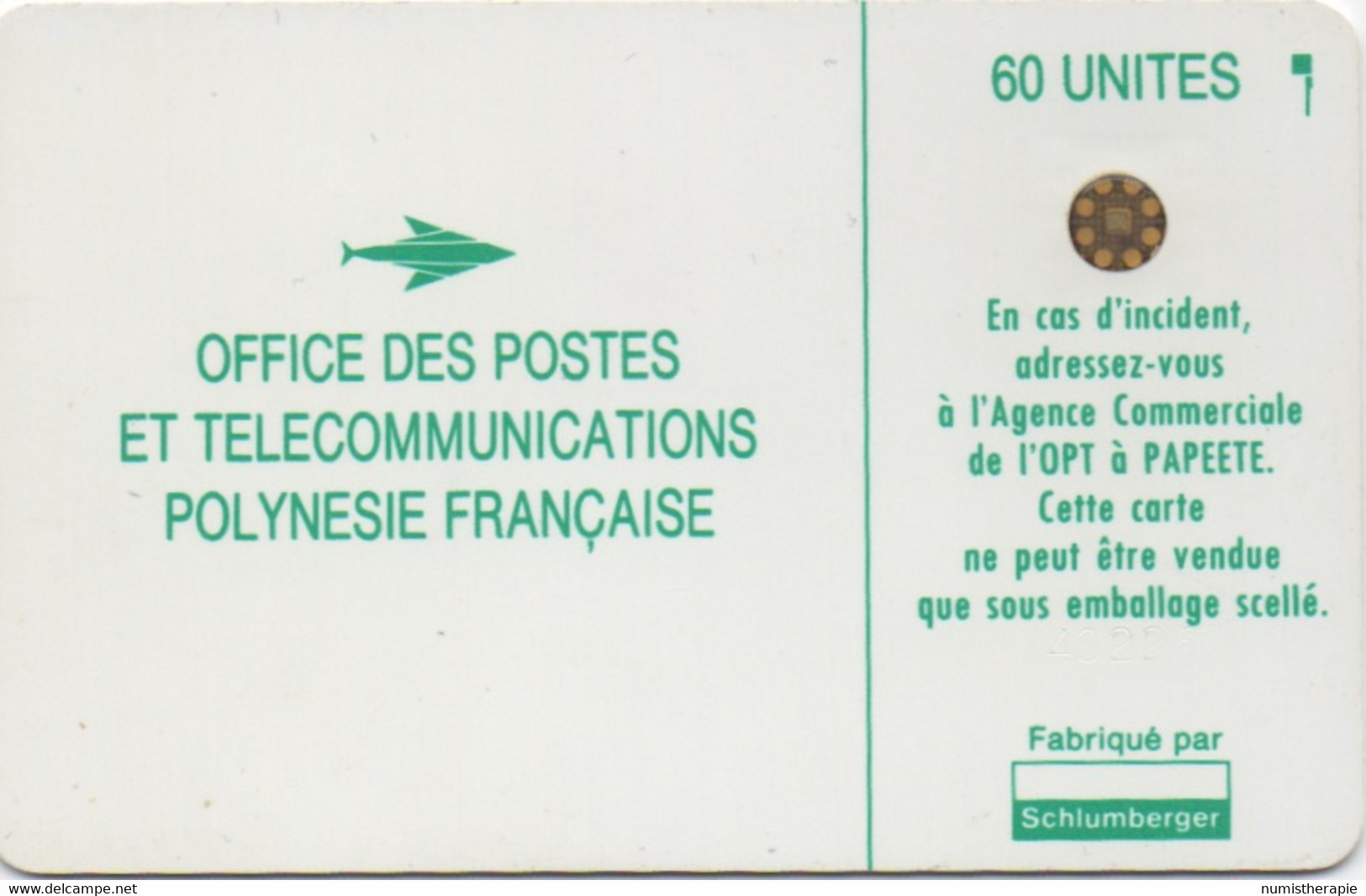 Polynésie Française : 60 Unités : Office Des Postes Et Télécommunications - Polynésie Française