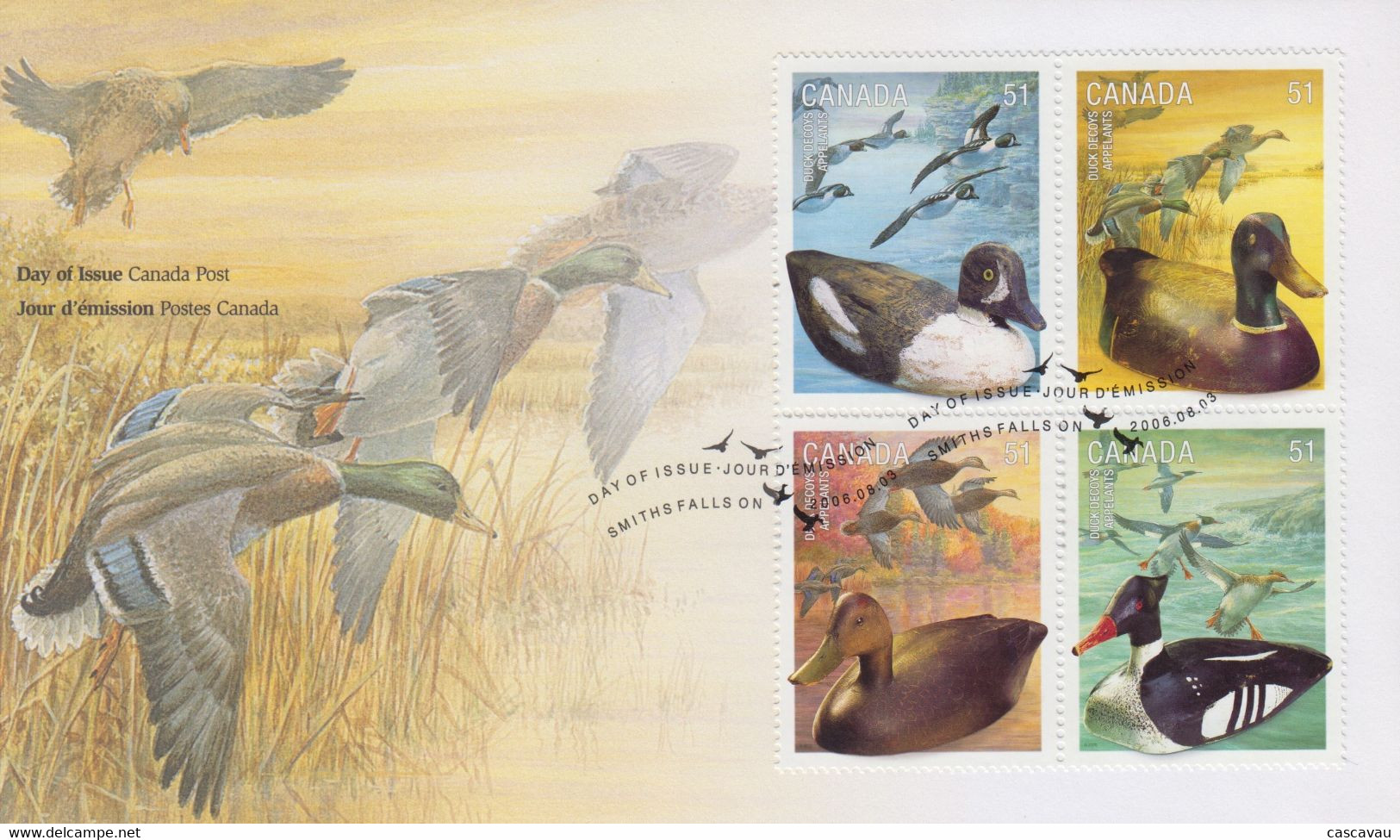 Enveloppe  FDC  1er  Jour   CANADA    CHASSE  :  Les  Appelants   2006 - 2001-2010