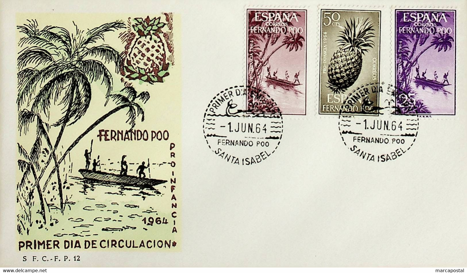 1964 Fernando Poo FDC Pro Infancia - Fernando Po