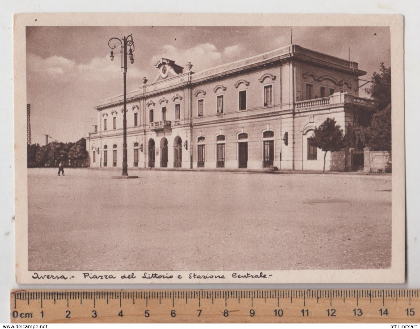 AVERSA, Piazza De Littorio E Stazione Centrale - Cartolina - Ed. Salvatore Sorriento - Aversa