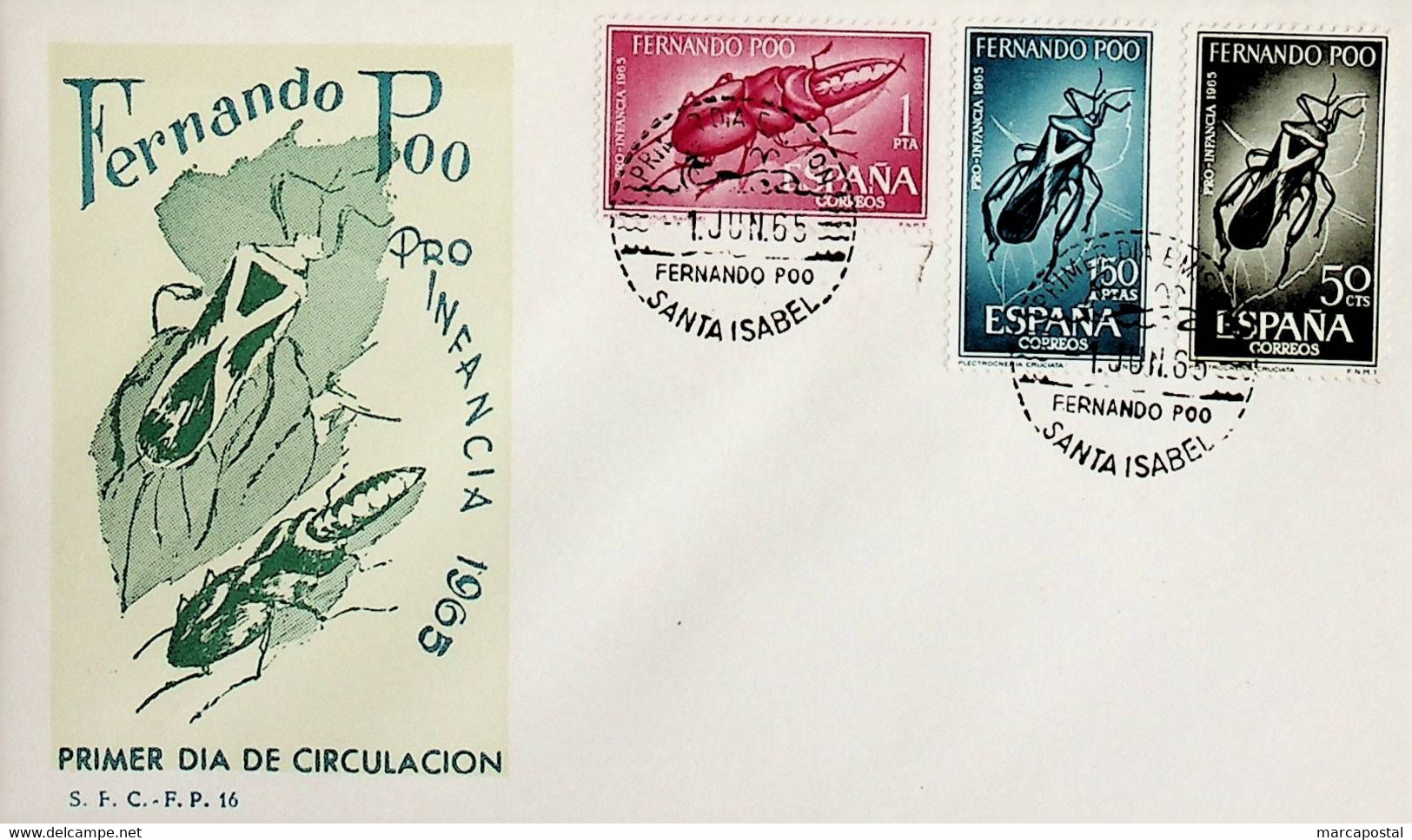 1965 Fernando Poo FDC Pro Infancia - Fernando Po