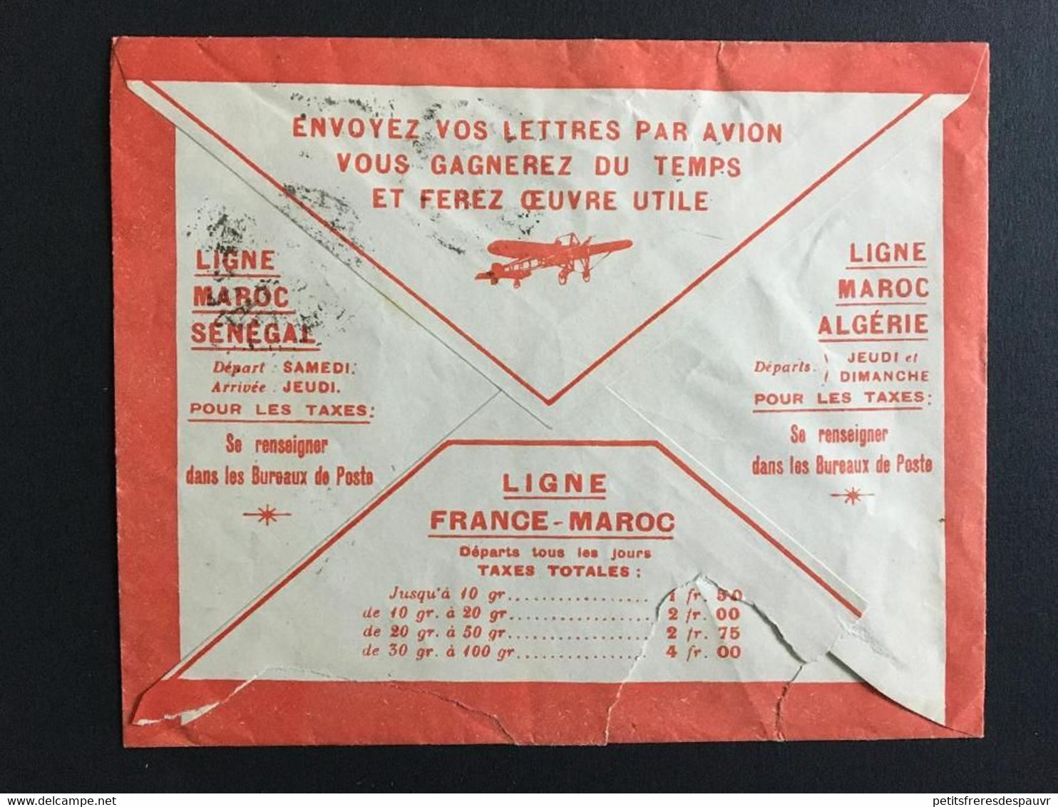 COLONIES FRA MAROC 11/07/1928 Lettre De Rabat Pour Monaco "direction Des Affaires Indigènes" PA6 LA3 - Luftpost