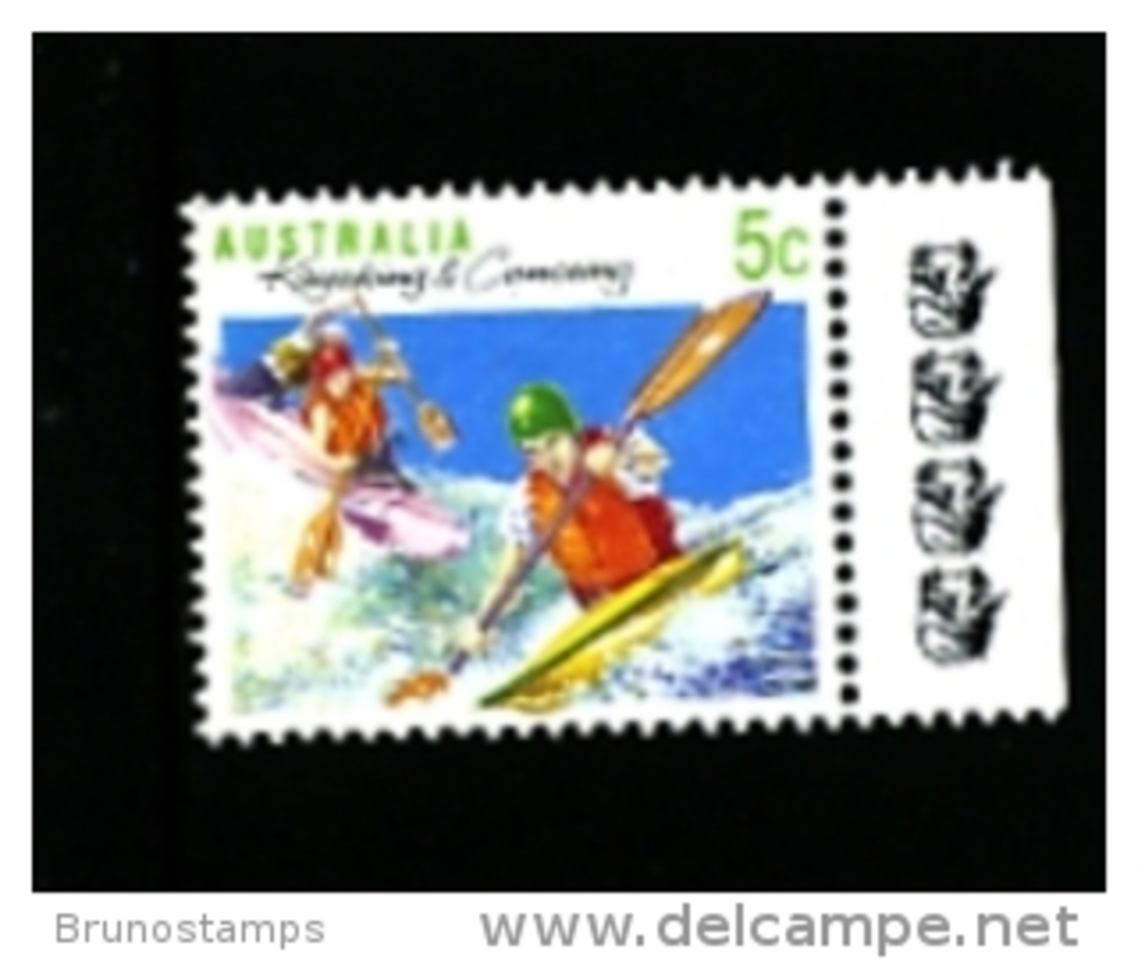 AUSTRALIA -  1994  5c.  CANOEING  4 KOALAS  REPRINT  MINT NH - Ensayos & Reimpresiones