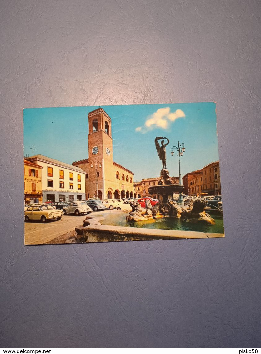 ITALIA-UMBRIA-FANO-PIAZZA XX SETTEMBRE-FONTANA DELLA FORTUNA-FG-1986 - Fano