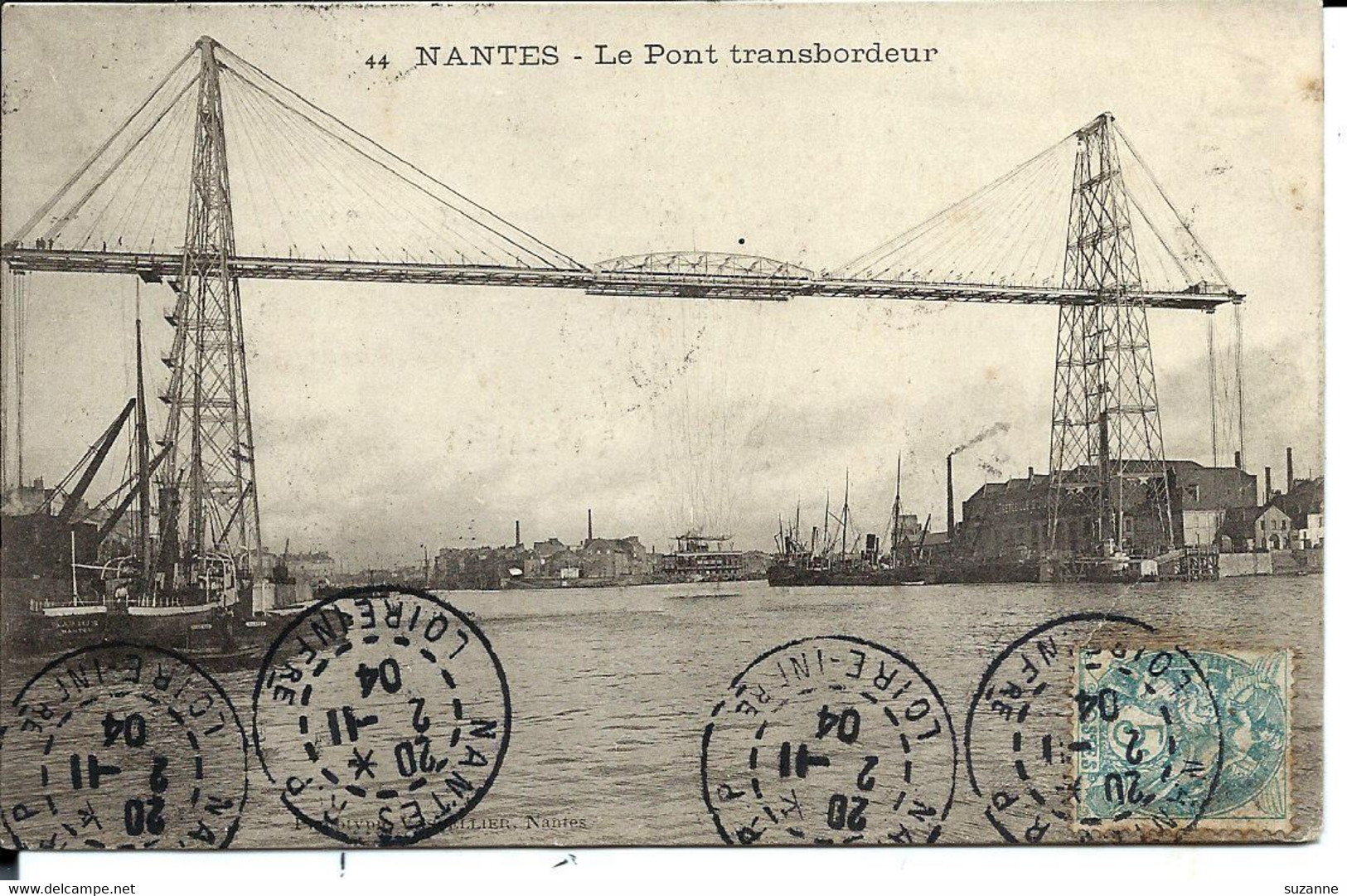 DAGUIN NANTES 1904 + Répété - Sur Carte - Handstempels