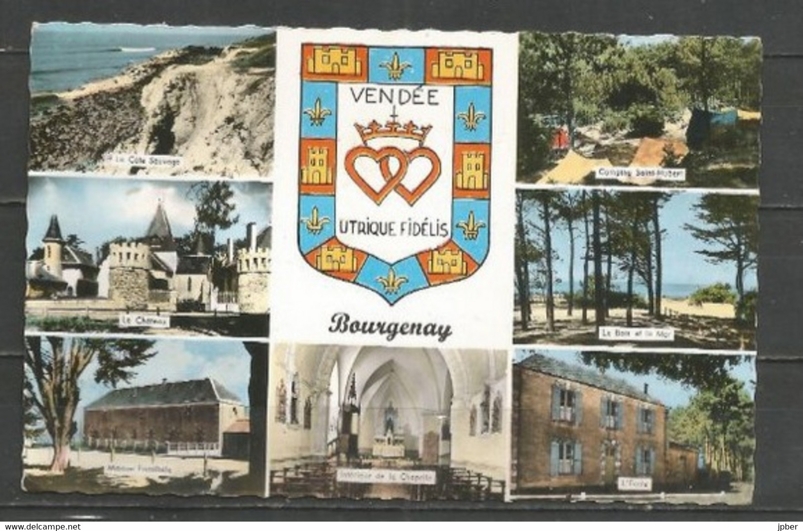 France - BOURGENAY - 1 CP - Multi-vues, Château, Maison Familiale, Camping, école,... - Other & Unclassified