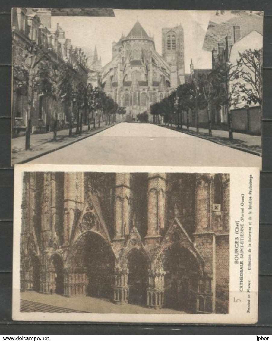 France - BOURGES - 8 CP - Cathédrale, Rue Pellevoysin, Palais Jacques Coeur, Monument 1870-71 - Bourges