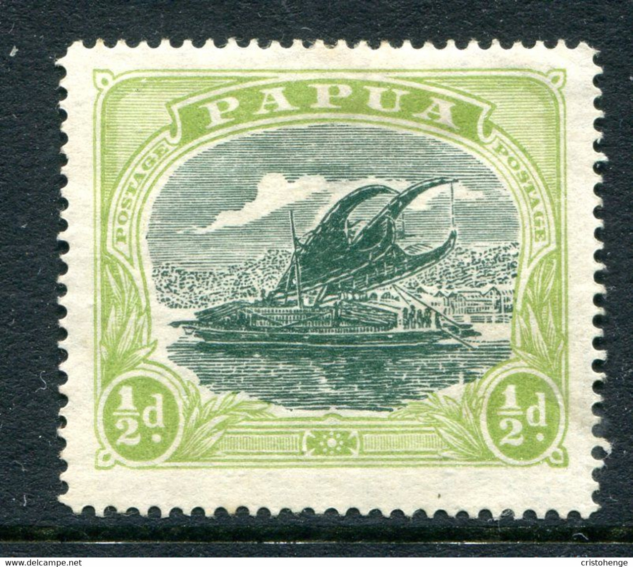 Papua 1916-31 Lakatoi - P.14 - ½d Myrtle & Pale Olive-green HM (SG 93a) - Papouasie-Nouvelle-Guinée