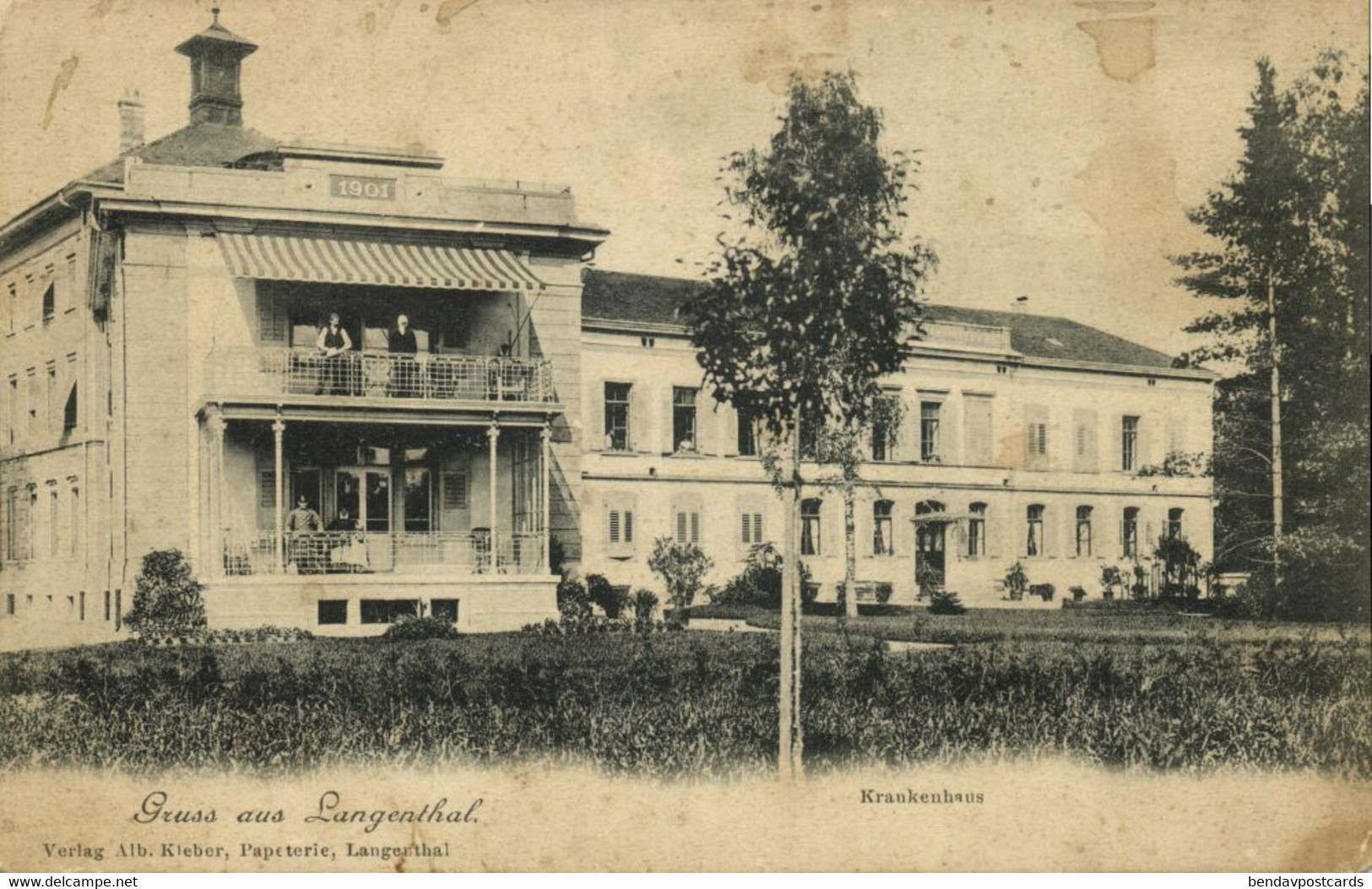 Switzerland, LANGENTHAL, Krankenhaus, Hospital (1900s) Postcard - Langenthal