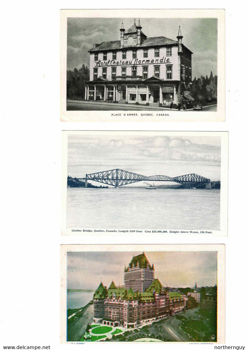 30 Different, QUEBEC CITY, Quebec, Canada Postcards.  1 UB, 1 Pre-1920, 3 WB, 23 Chrome, 2 Fold-out - Québec - La Cité